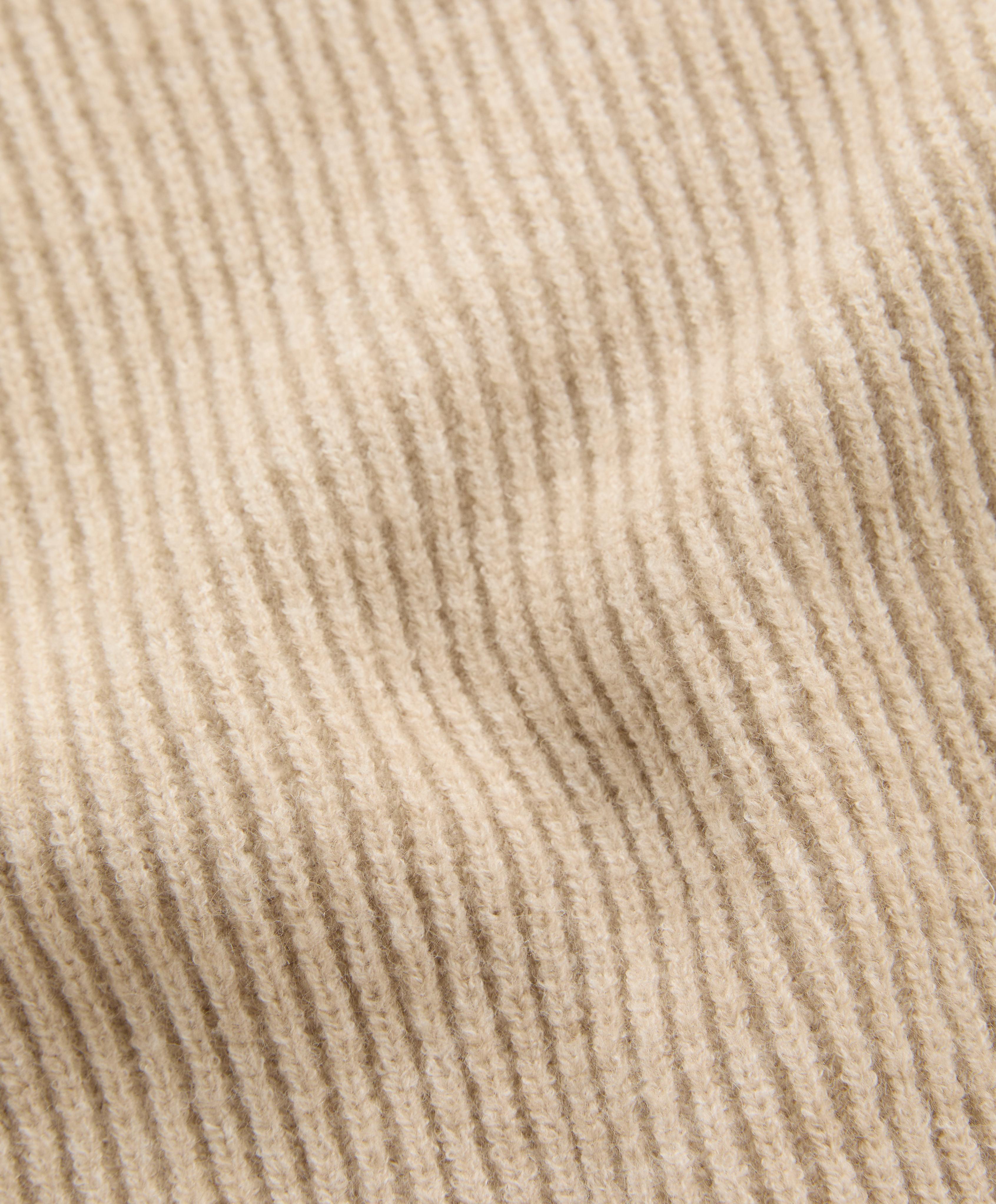 Long rib knit cardigan