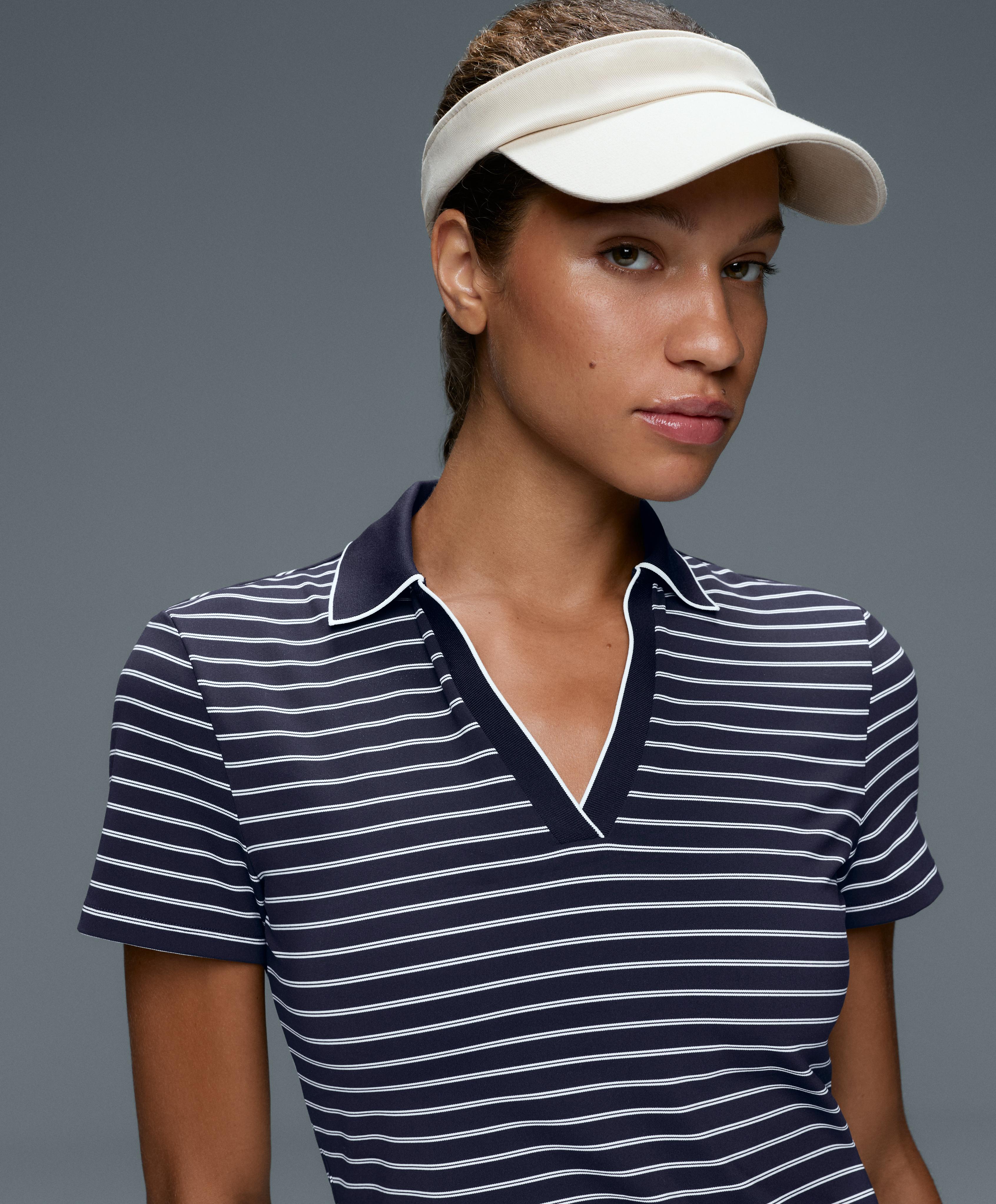 Striped Comfortlux short-sleeved polo shirt — NAVY BLUE
