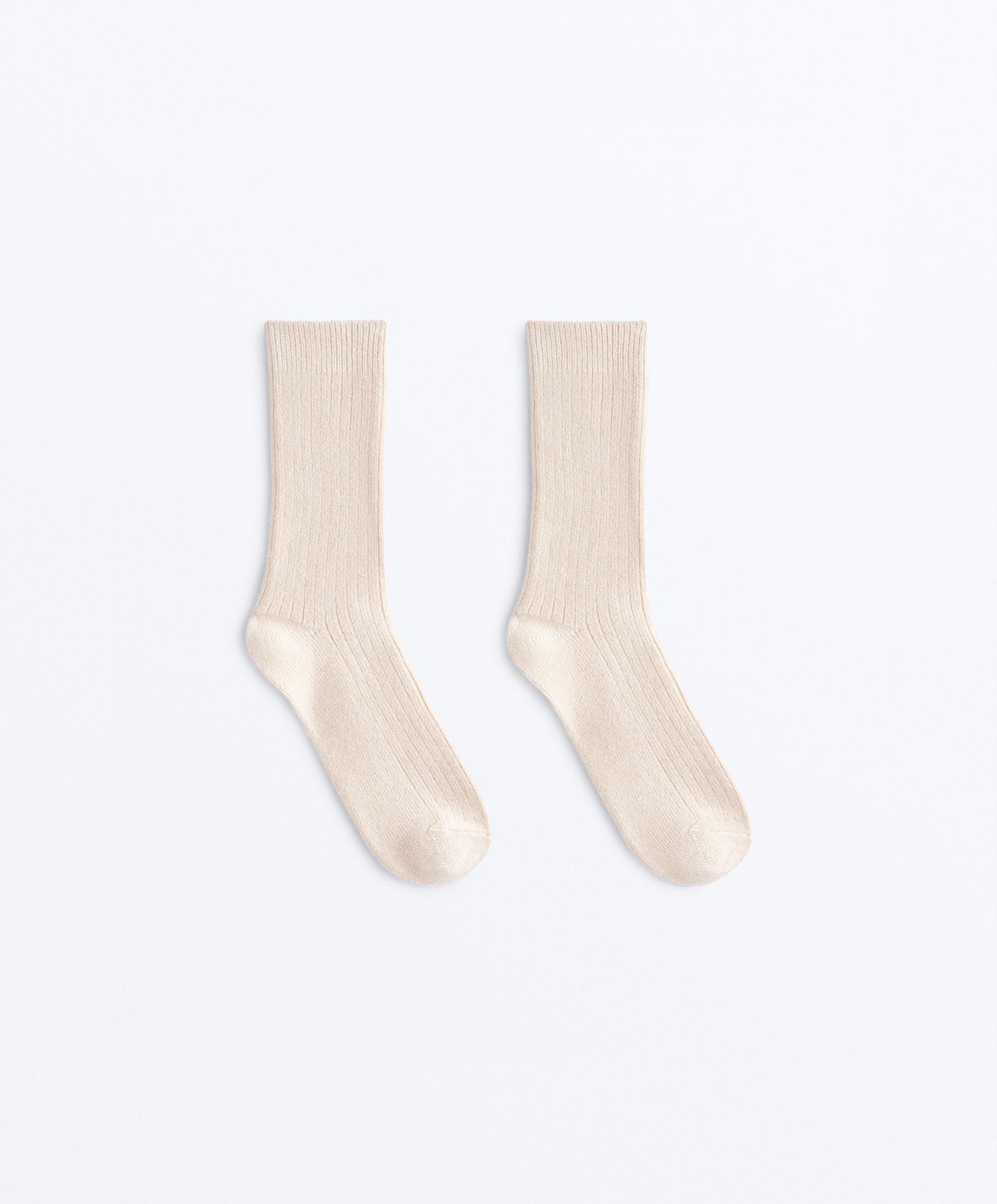 Classic socks 15% cashmere 10% wool — STONE               