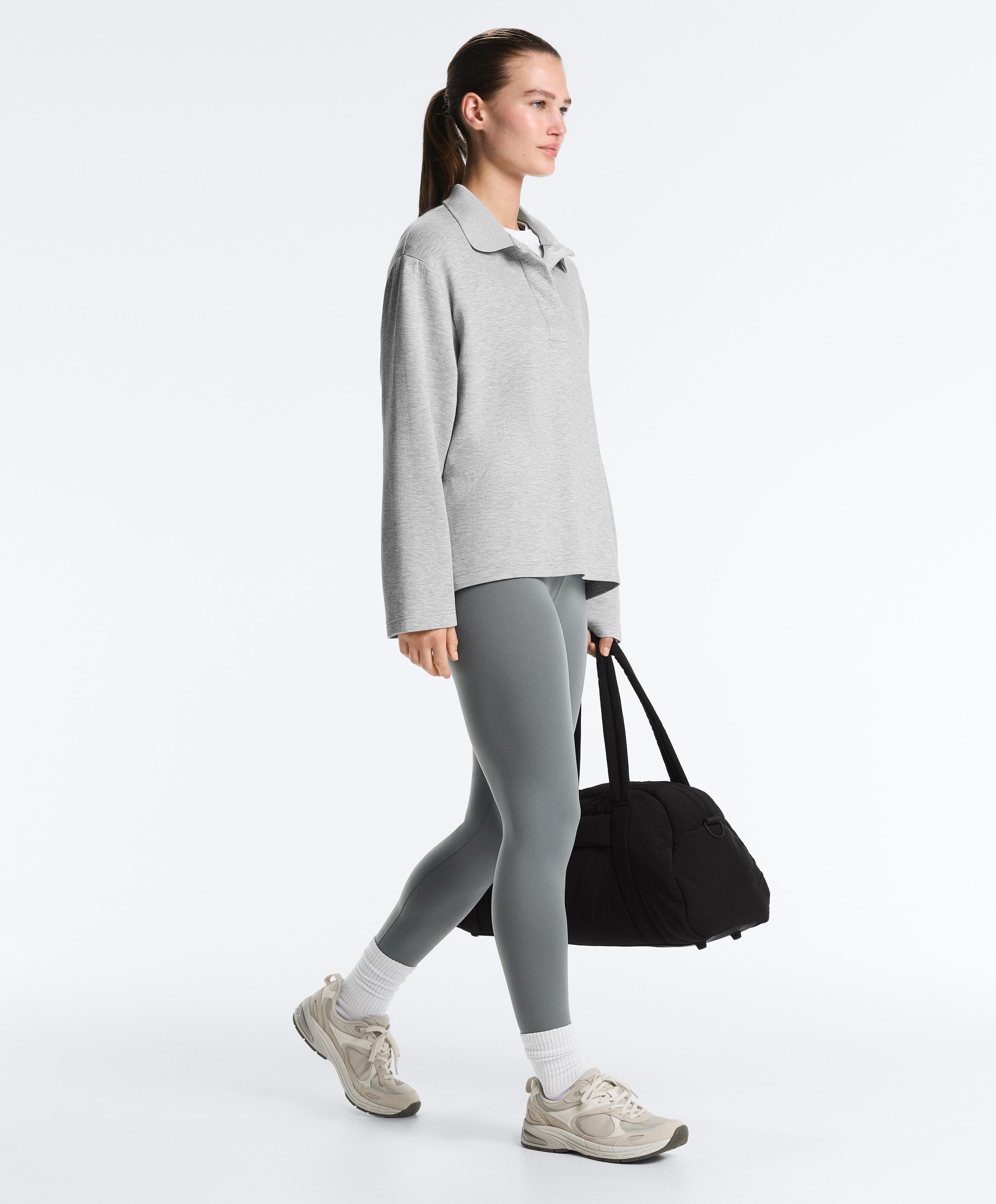 Perfect-adapt high-rise ankle-length leggings — MISTY BLUE (alternate view)