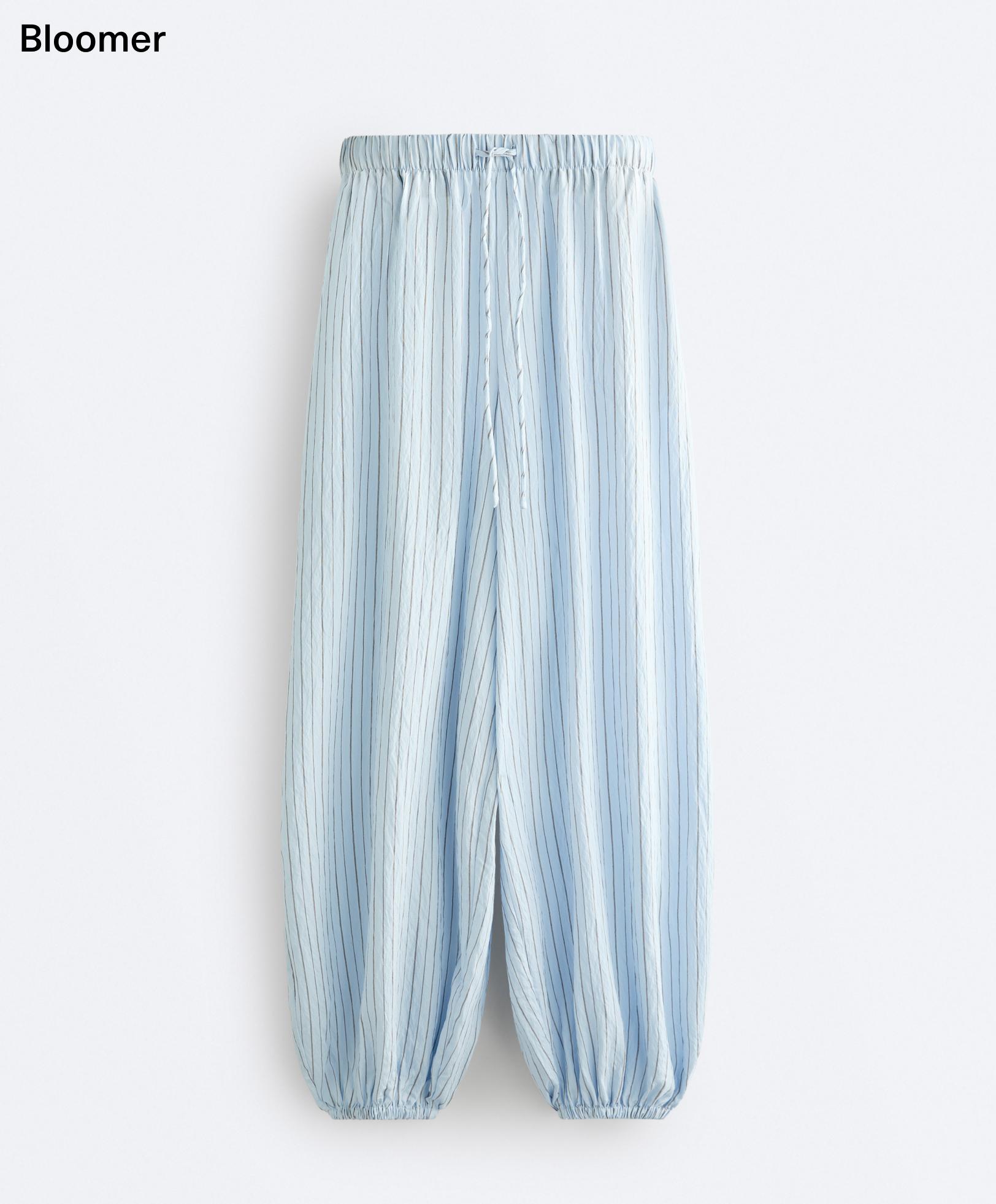 Modal blend striped bloomer trousers