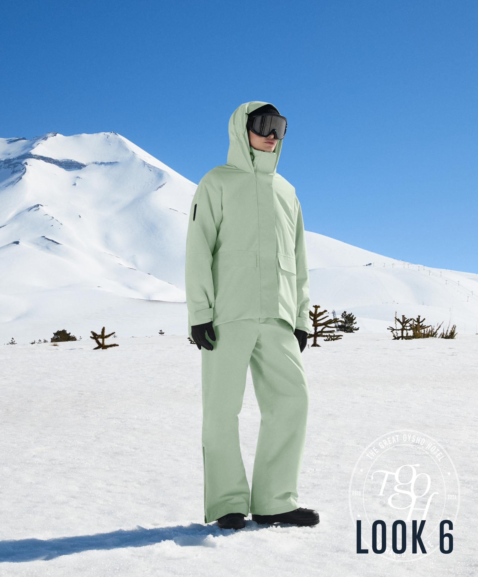 Green ski total look