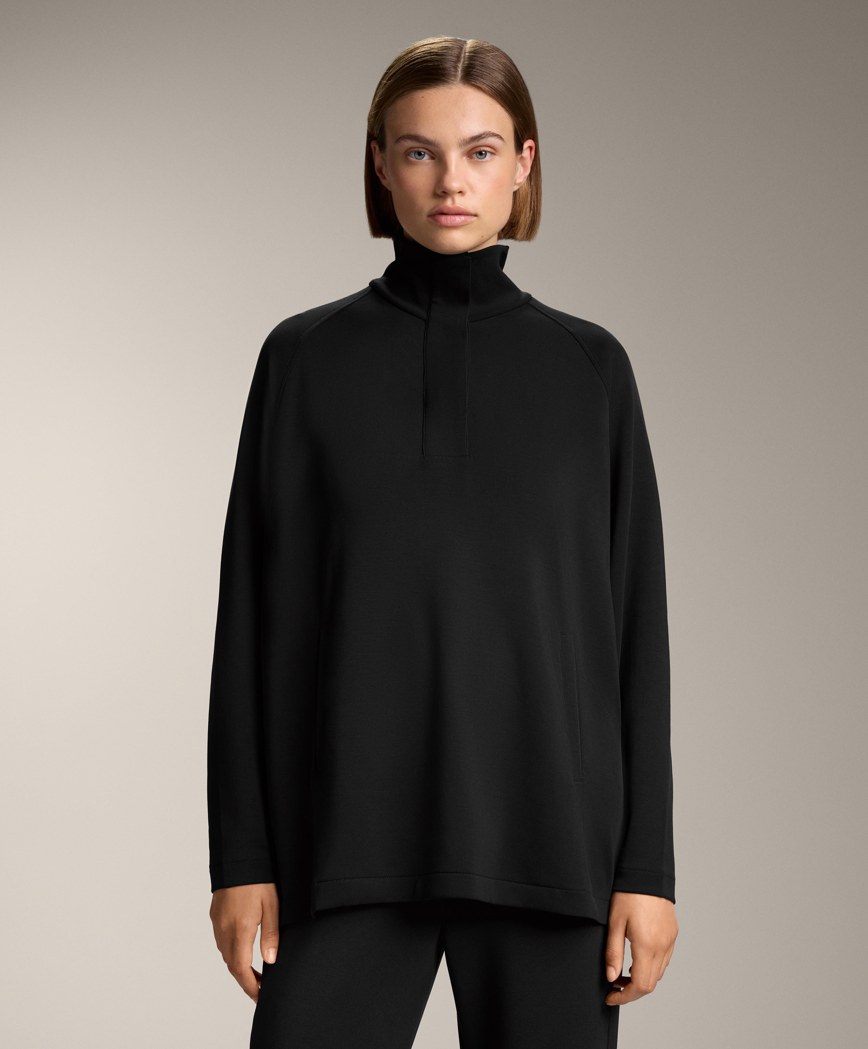 Sweat-shirt long à pli au dos en modal au toucher doux