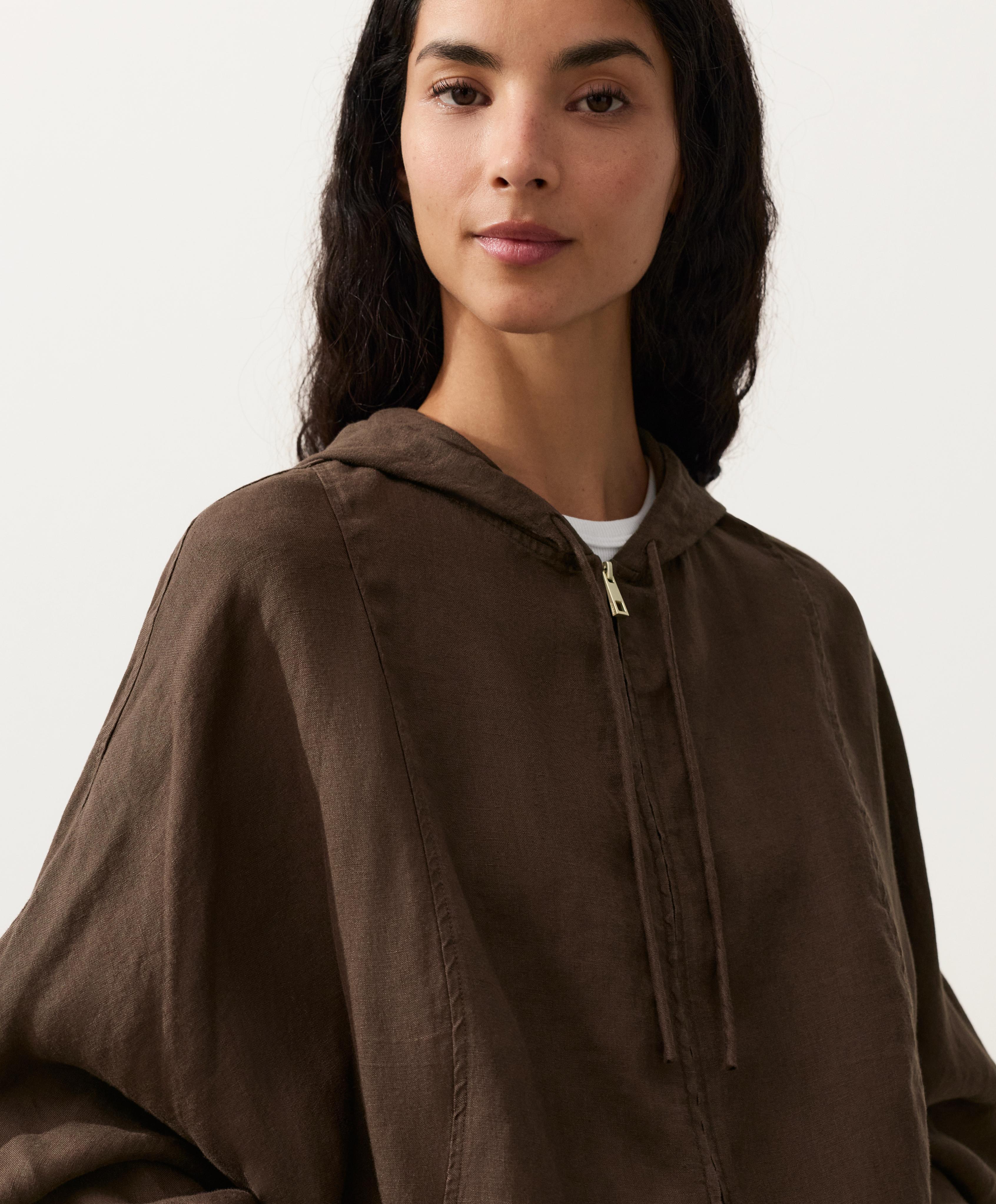 %100 keten kapüşonlu ceket %100 keten kapüşonlu ceket