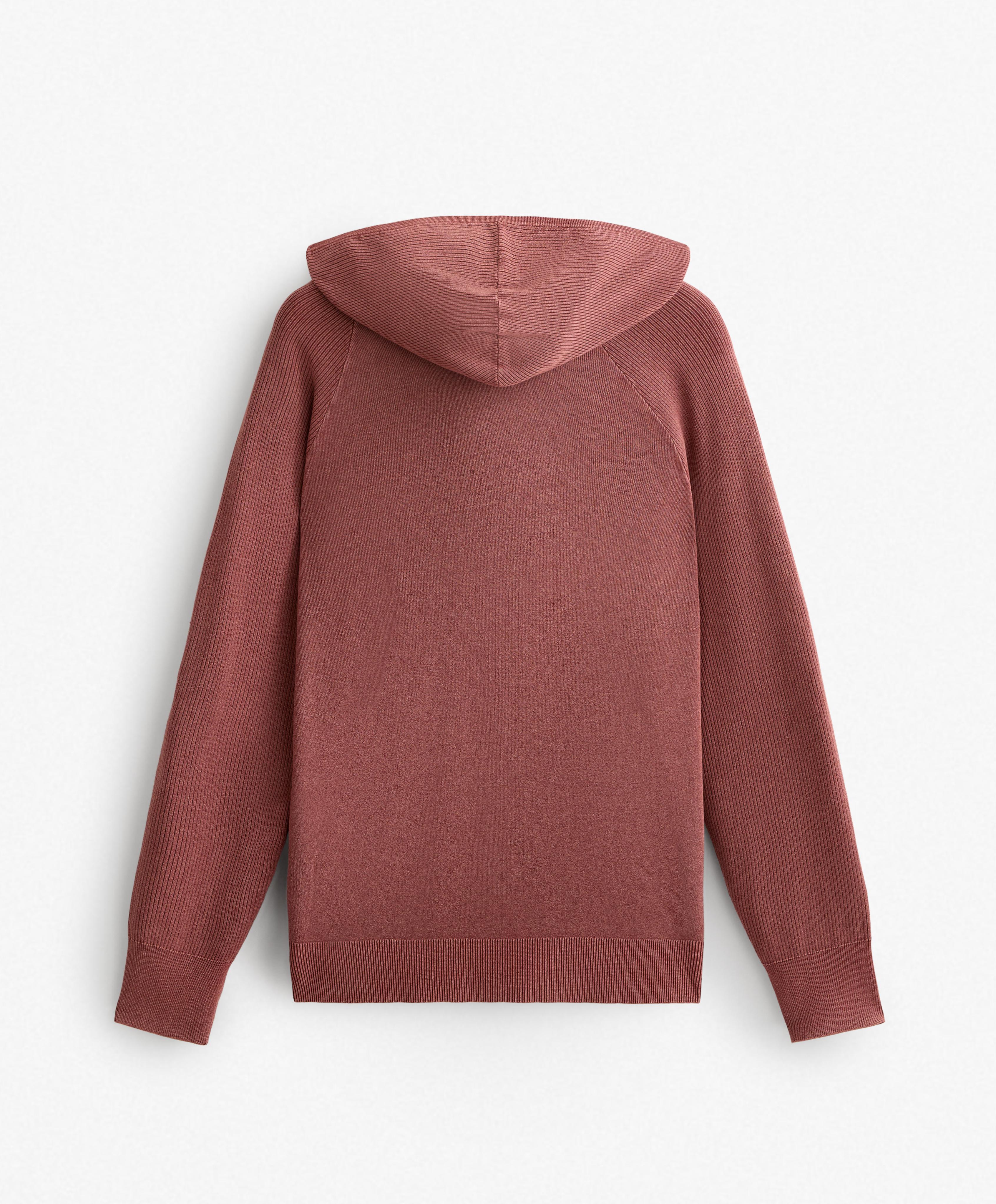 Chaqueta larga punto con capucha