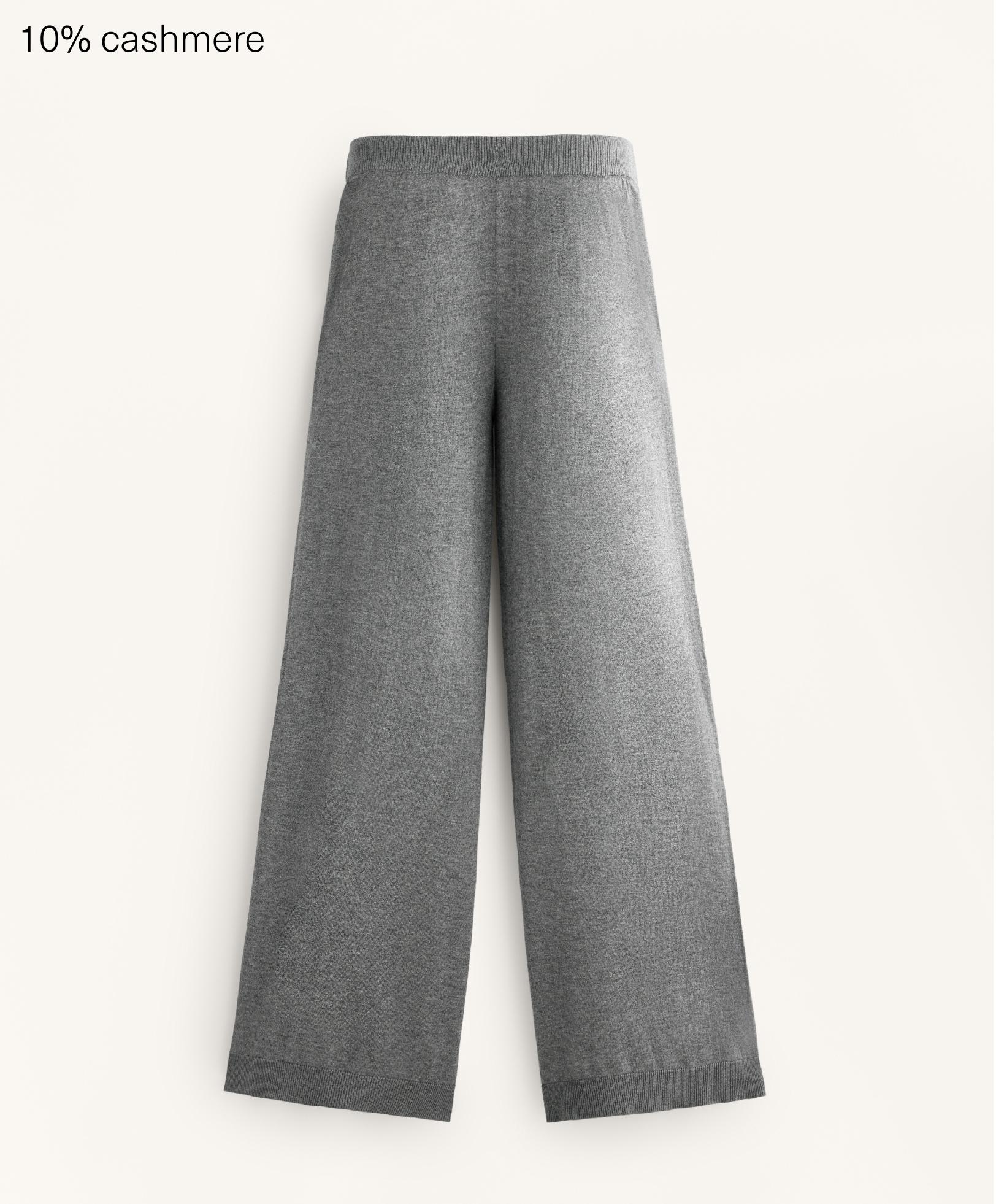 Pantalón recto punto 10% cashmere
