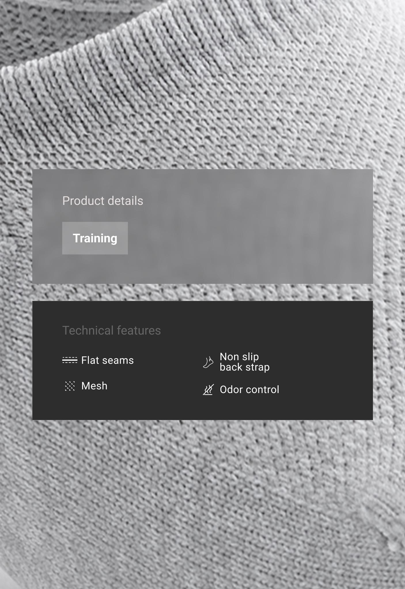 3-pack high-cut polyamide blend invisible trainer socks — MID-GREY MELANGE