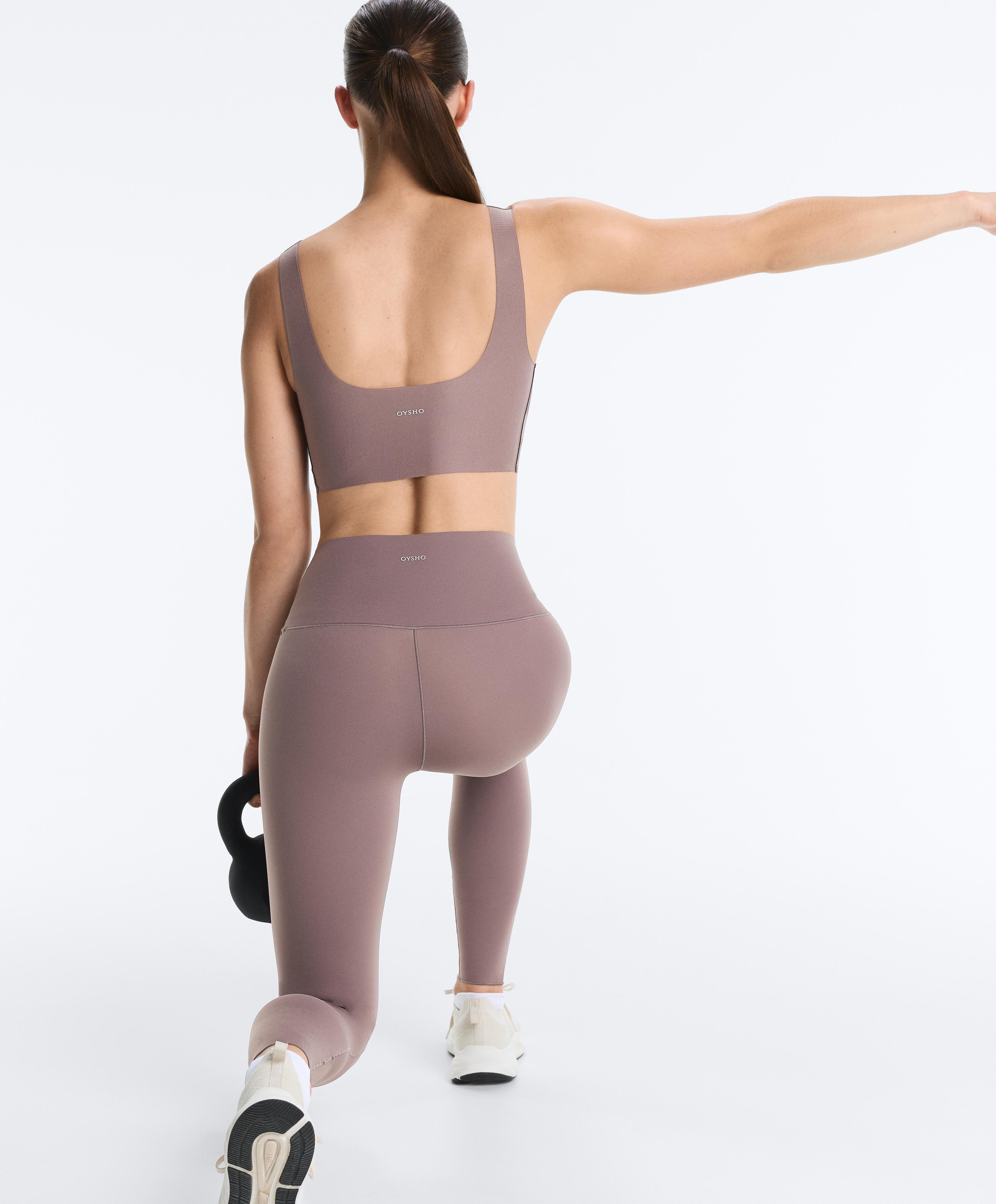 Perfect-adapt medium-support sports bra with cups — GREY-LILAC