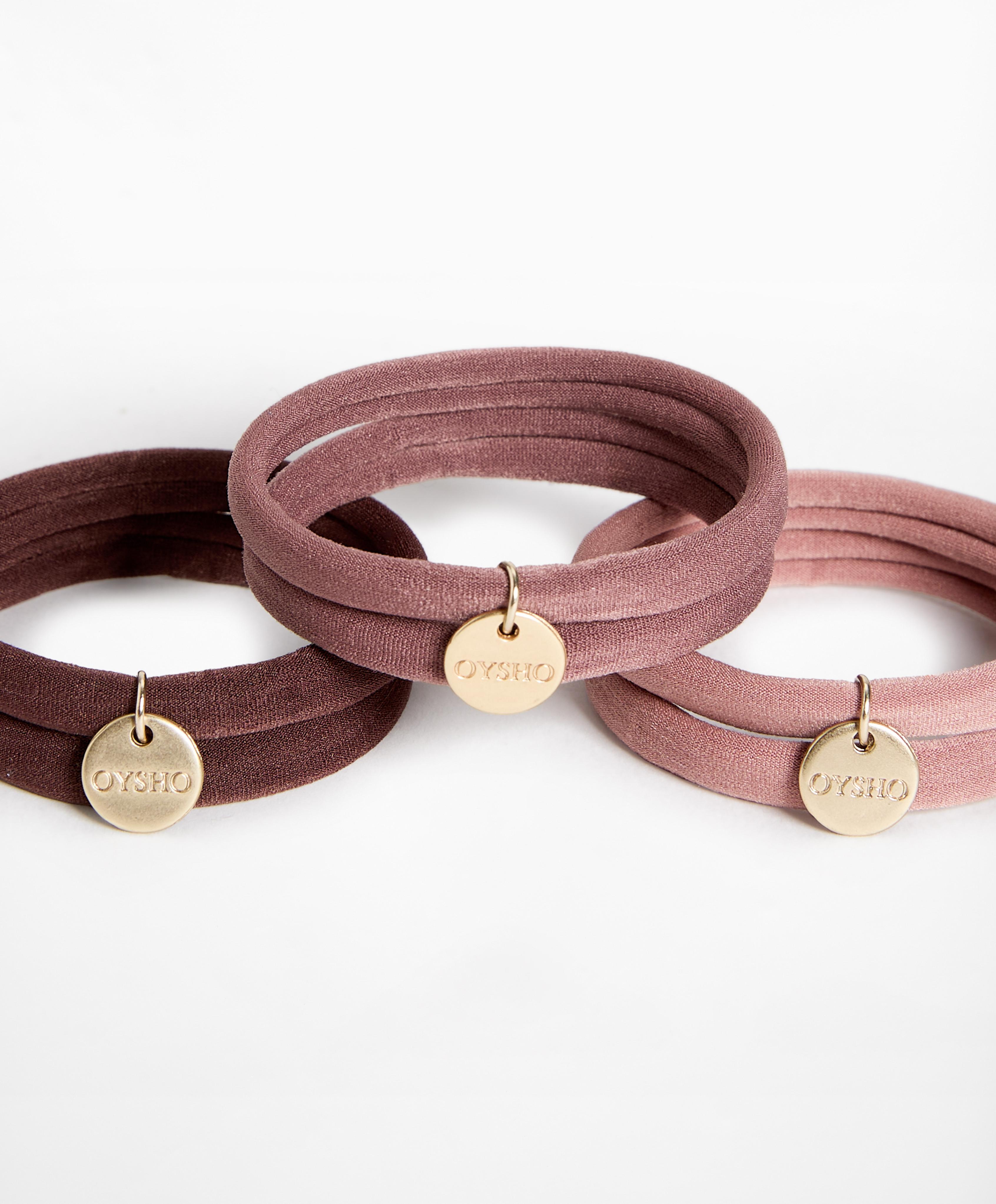 6 Oysho plaque hair ties