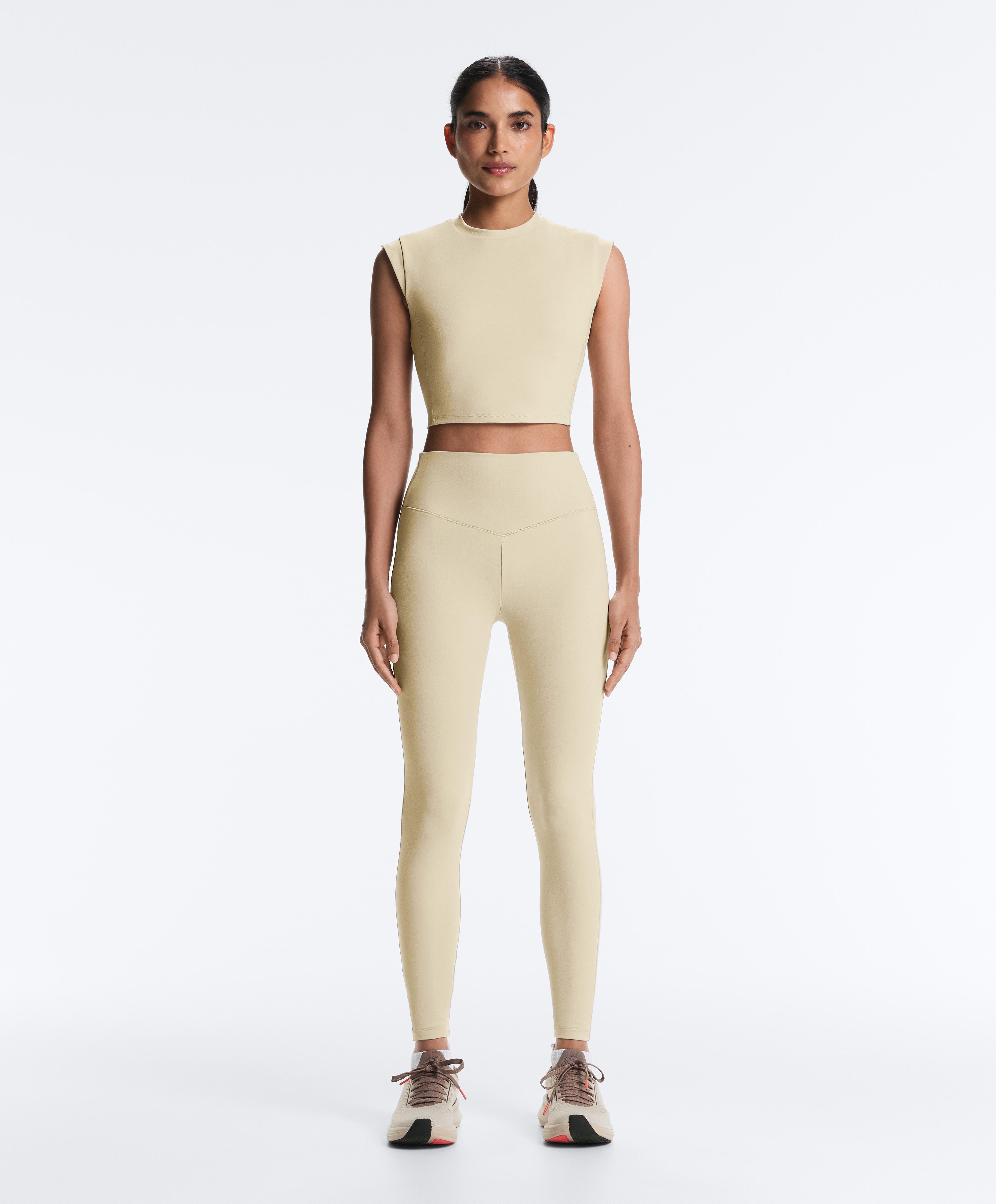 Evermove sleeveless Tank top — PALE BEIGE MELANGE
