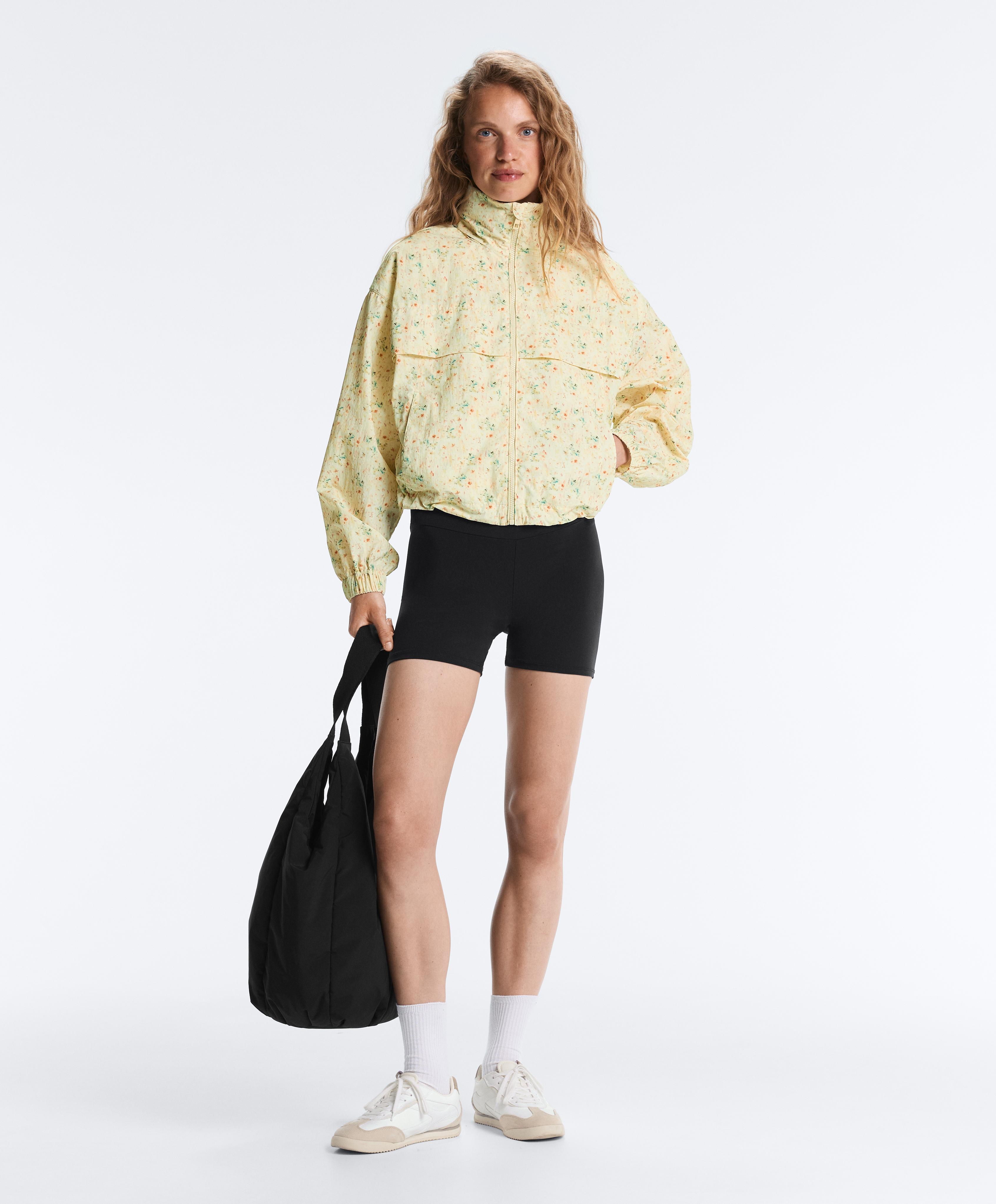 Printed water-repellent track jacket — YELLOW