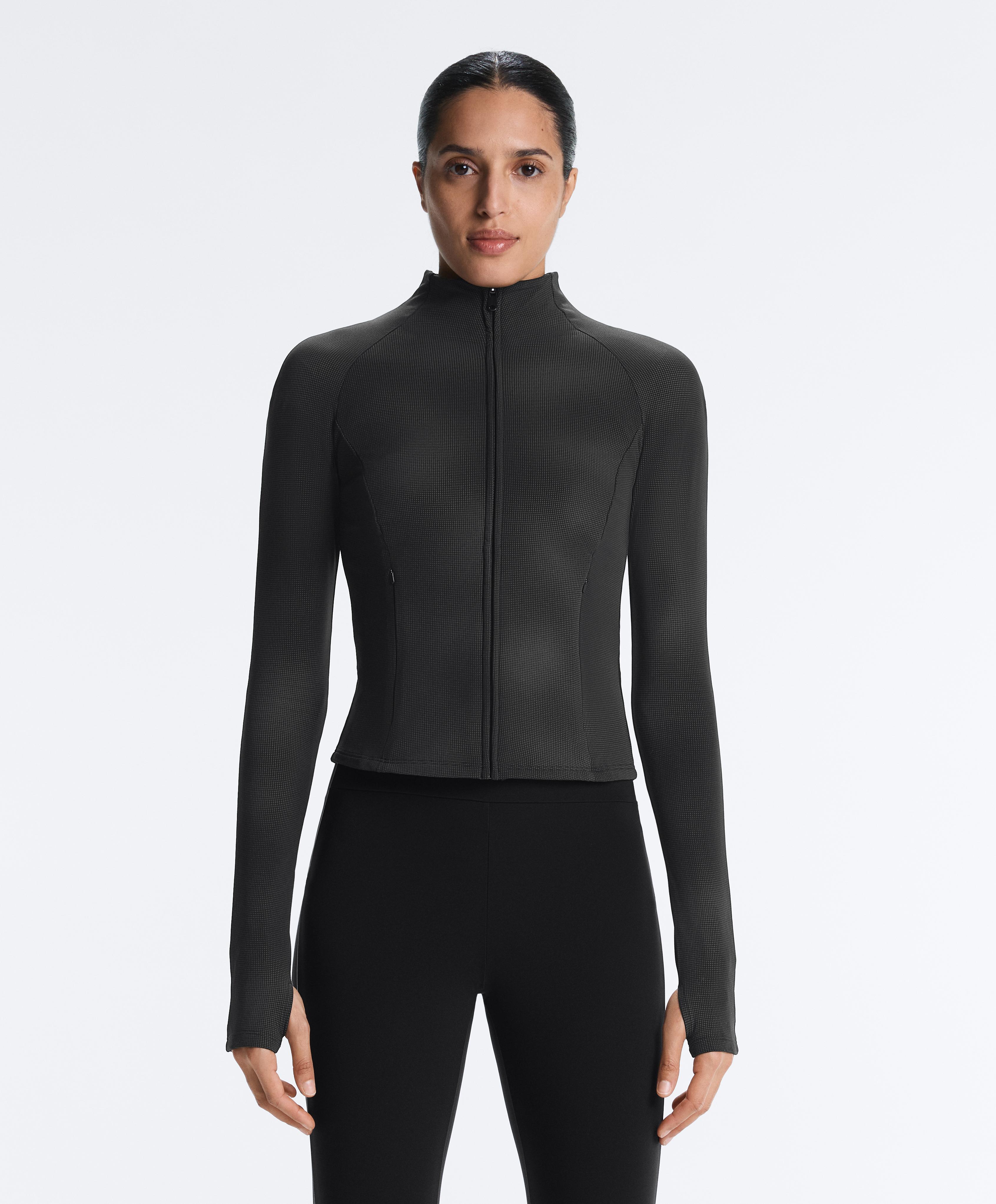 Light warm reflective technical jacket — BLACK