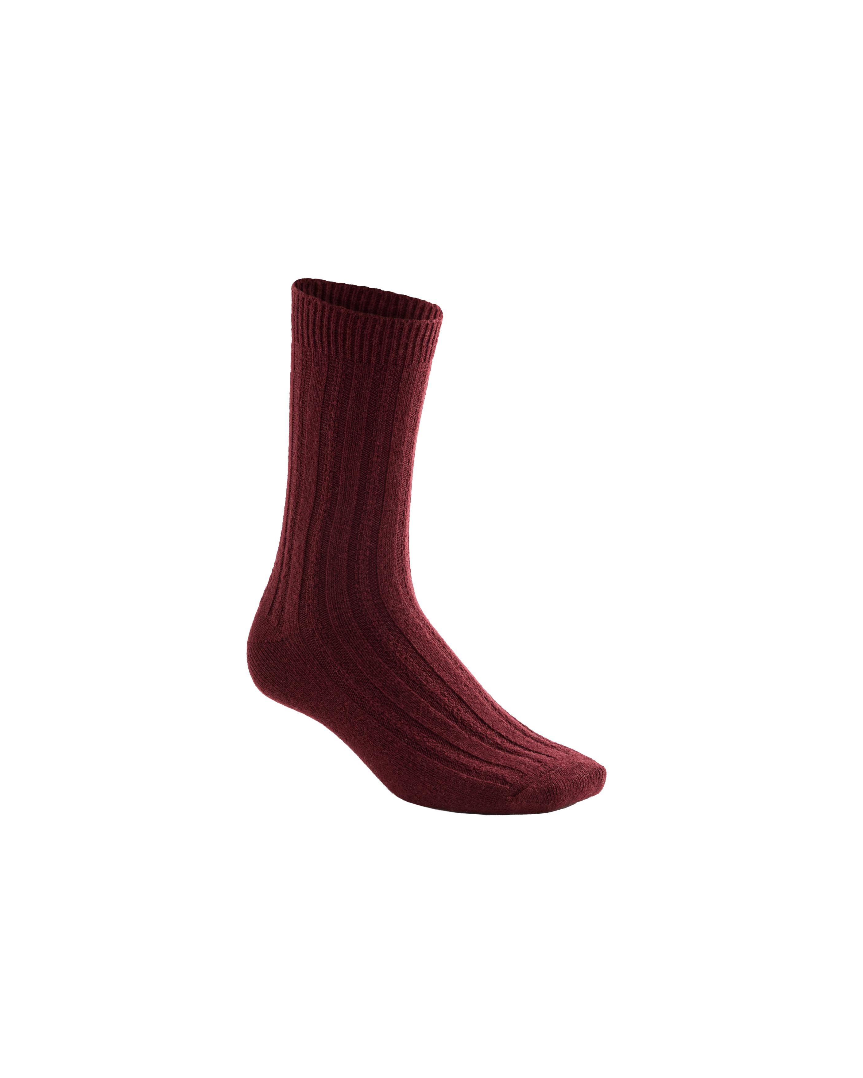 Classic socks in 25% cashmere 11% wool — PLUM