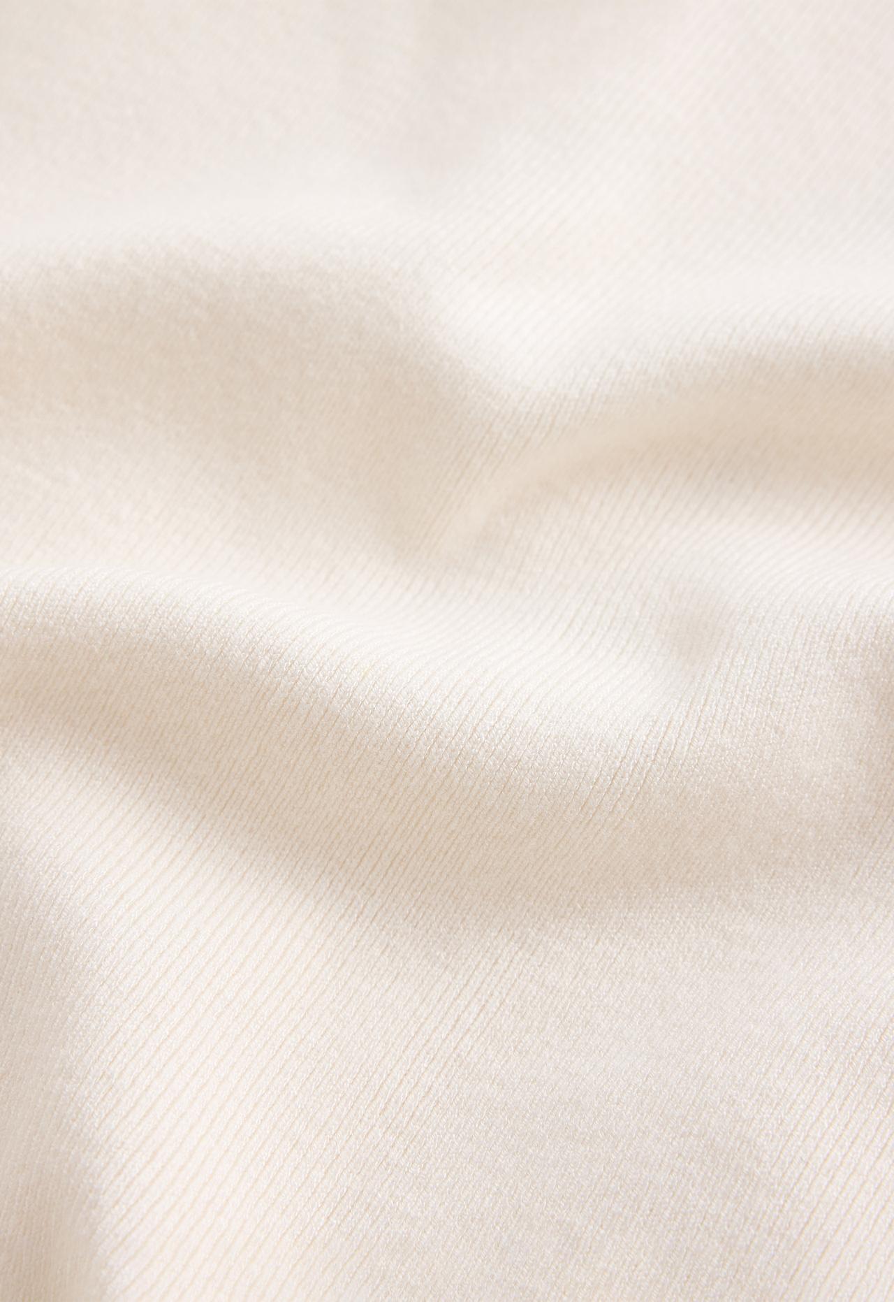 Knit jumper with high neck and half-zip — PALE ECRU