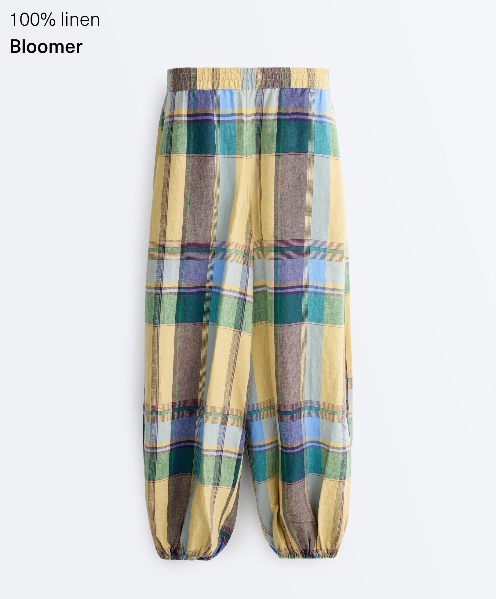 100% linen bloomer trousers — MID-YELLOW