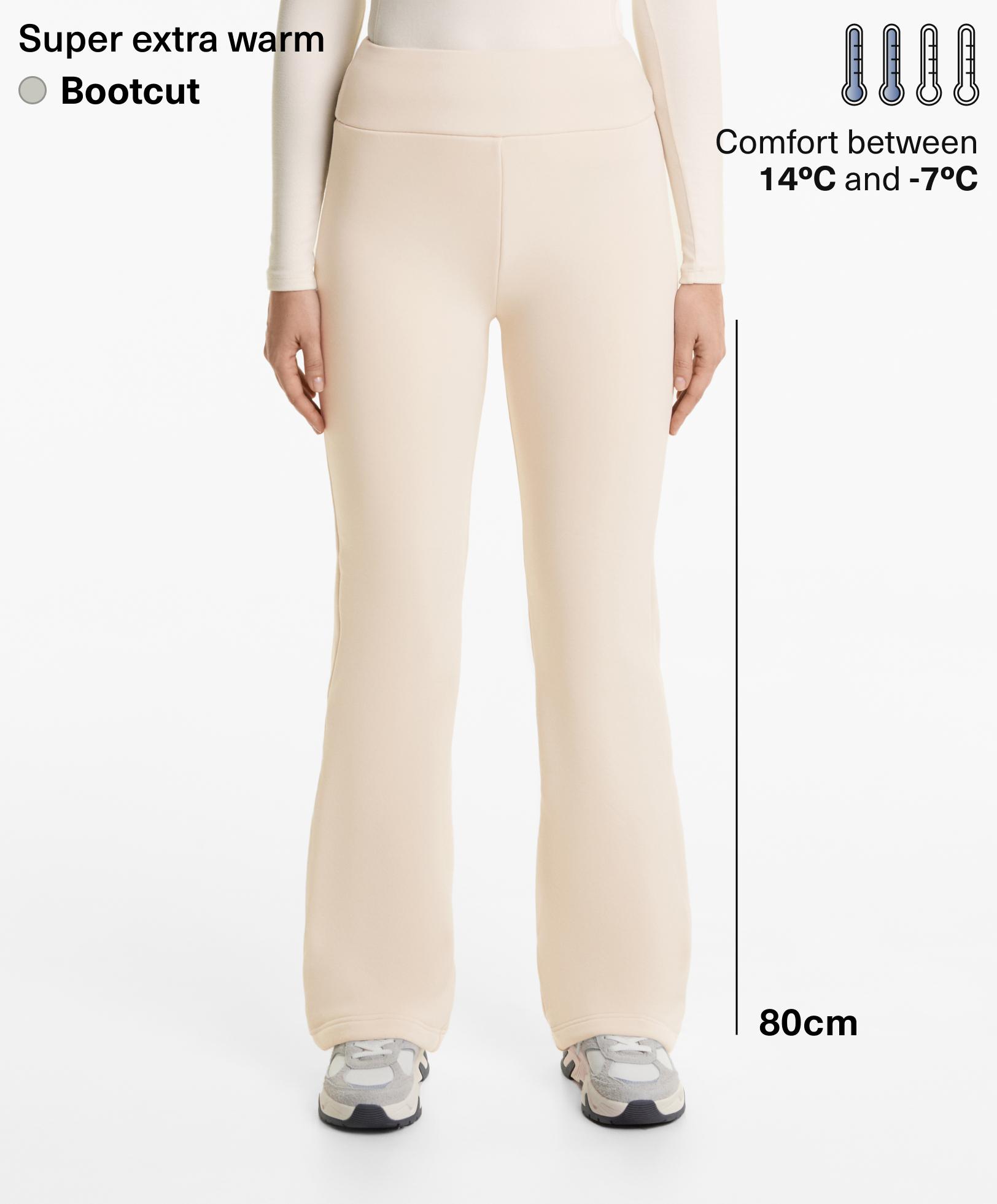 Super extra warm seamless bootcut trousers