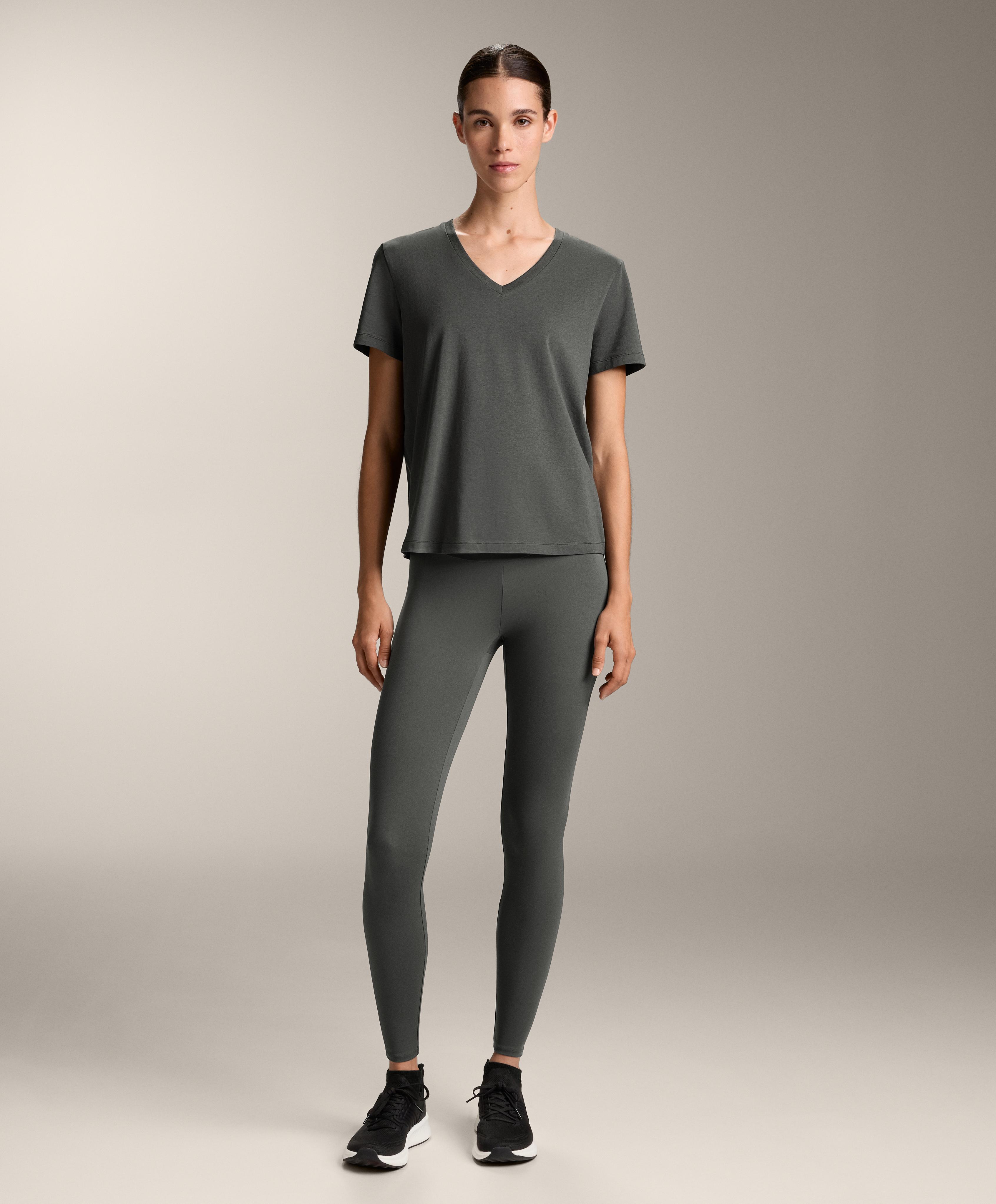 Cotton blend V-neck T-shirt - Sale Cotton blend V-neck T-shirt - Sale