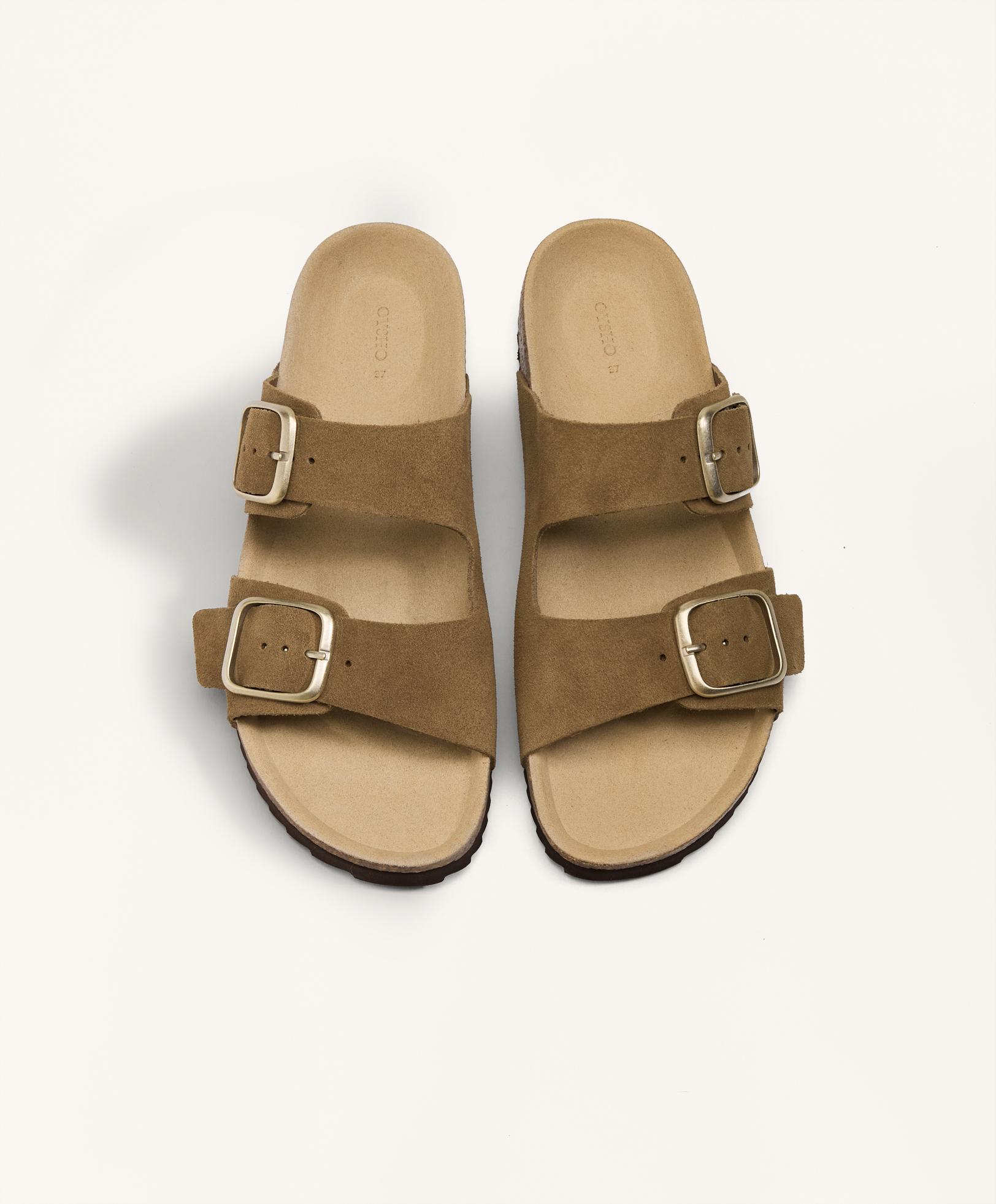 Buckle split-leather sandal Buckle split-leather sandal