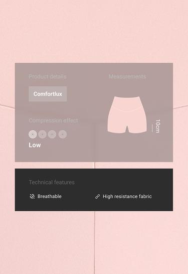 Hot pants high rise Comfortlux 10 cm — CLOUD PINK 2