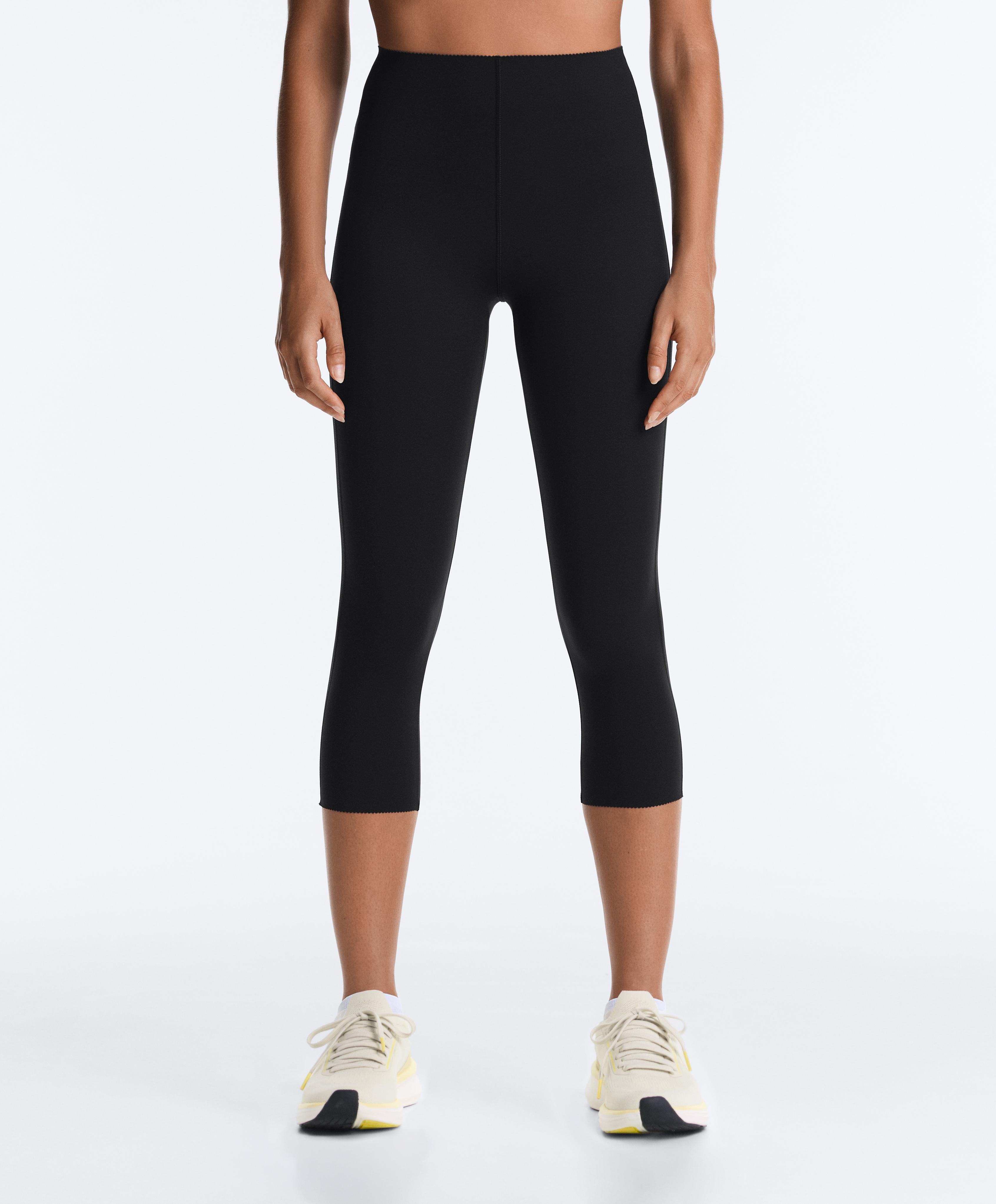 Extra Compressive core control 40cm knee-length leggings — BLACK