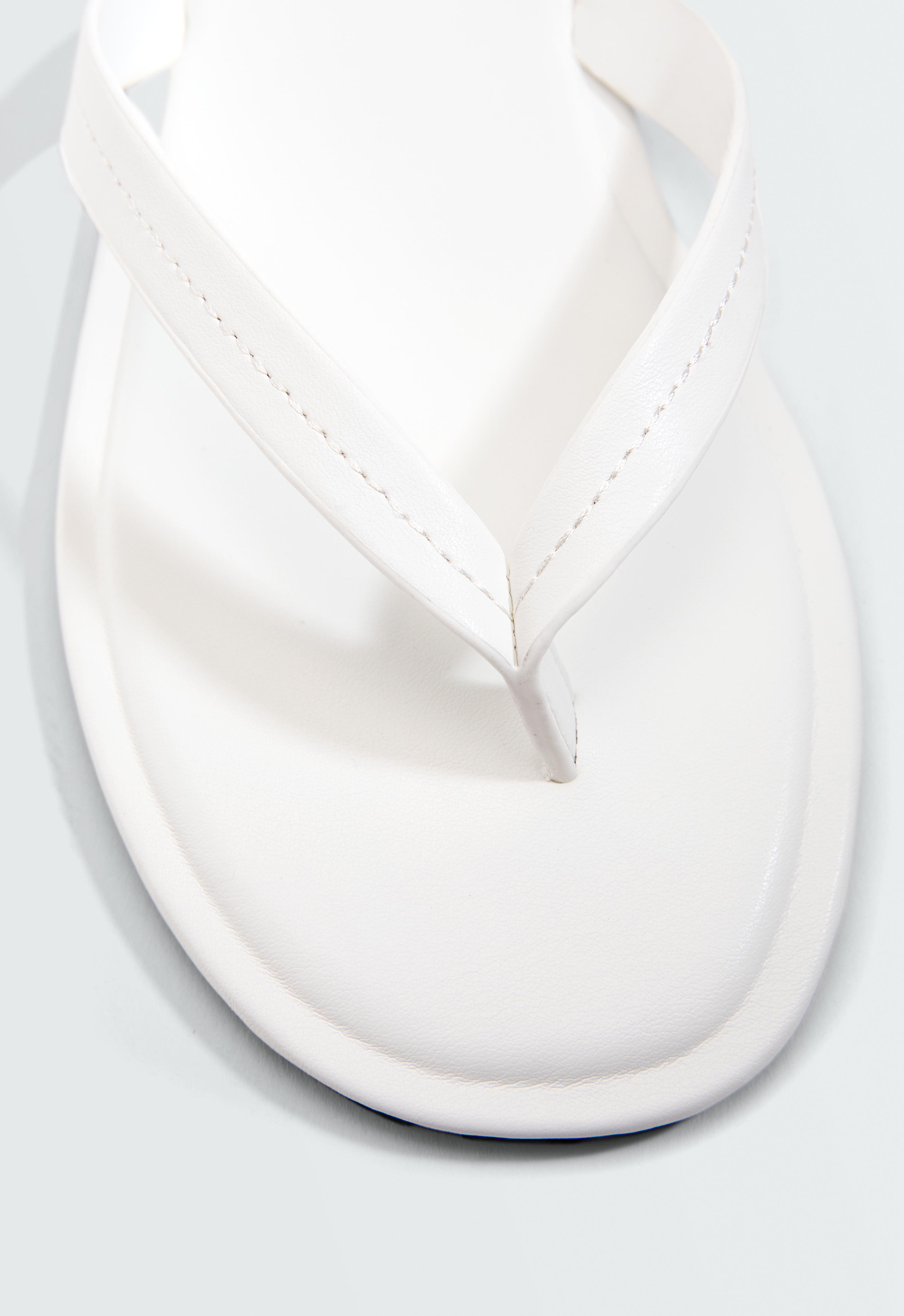 Minimalist flat sandals — WHITE