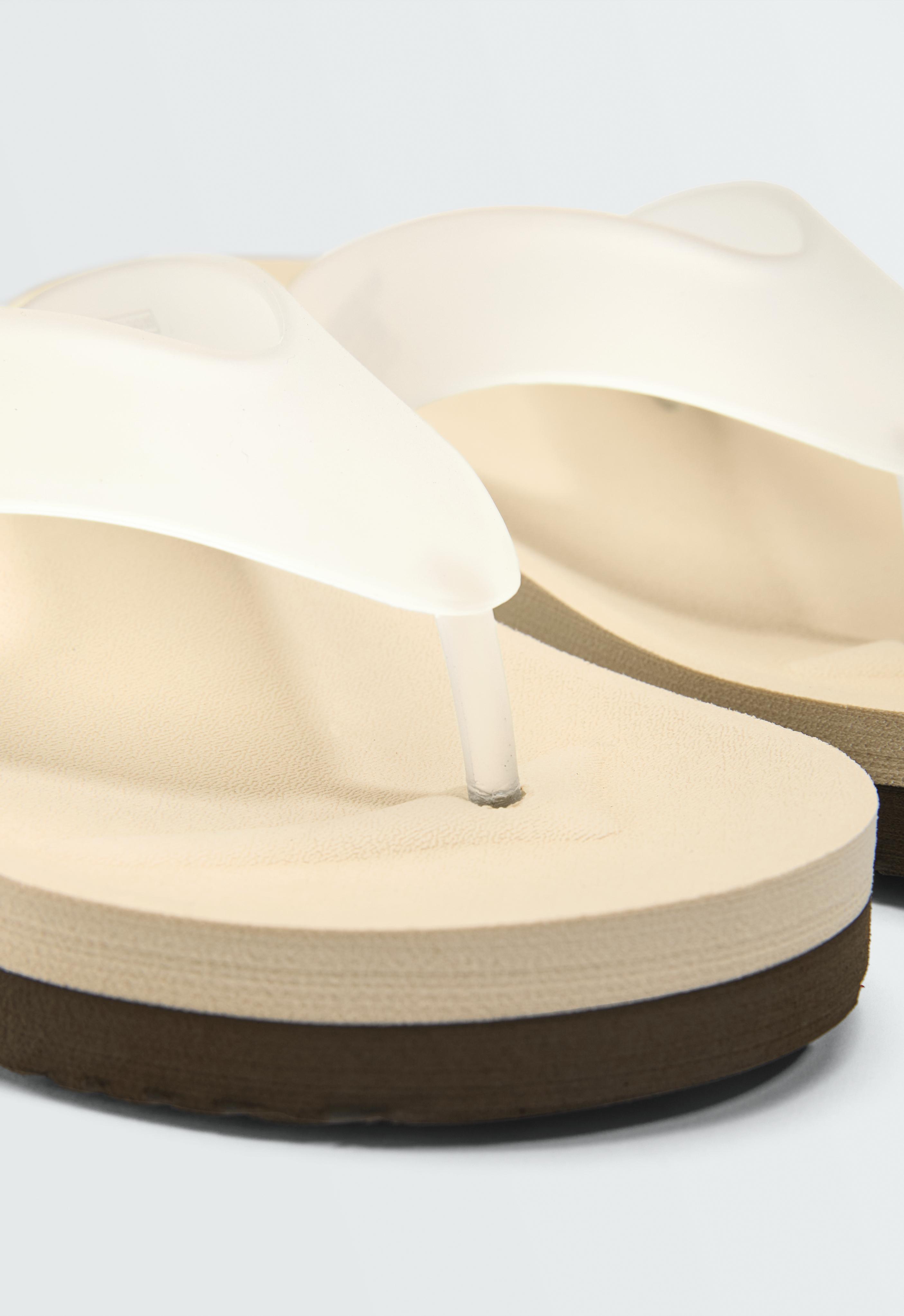 Platform beachwear sandals — ECRU