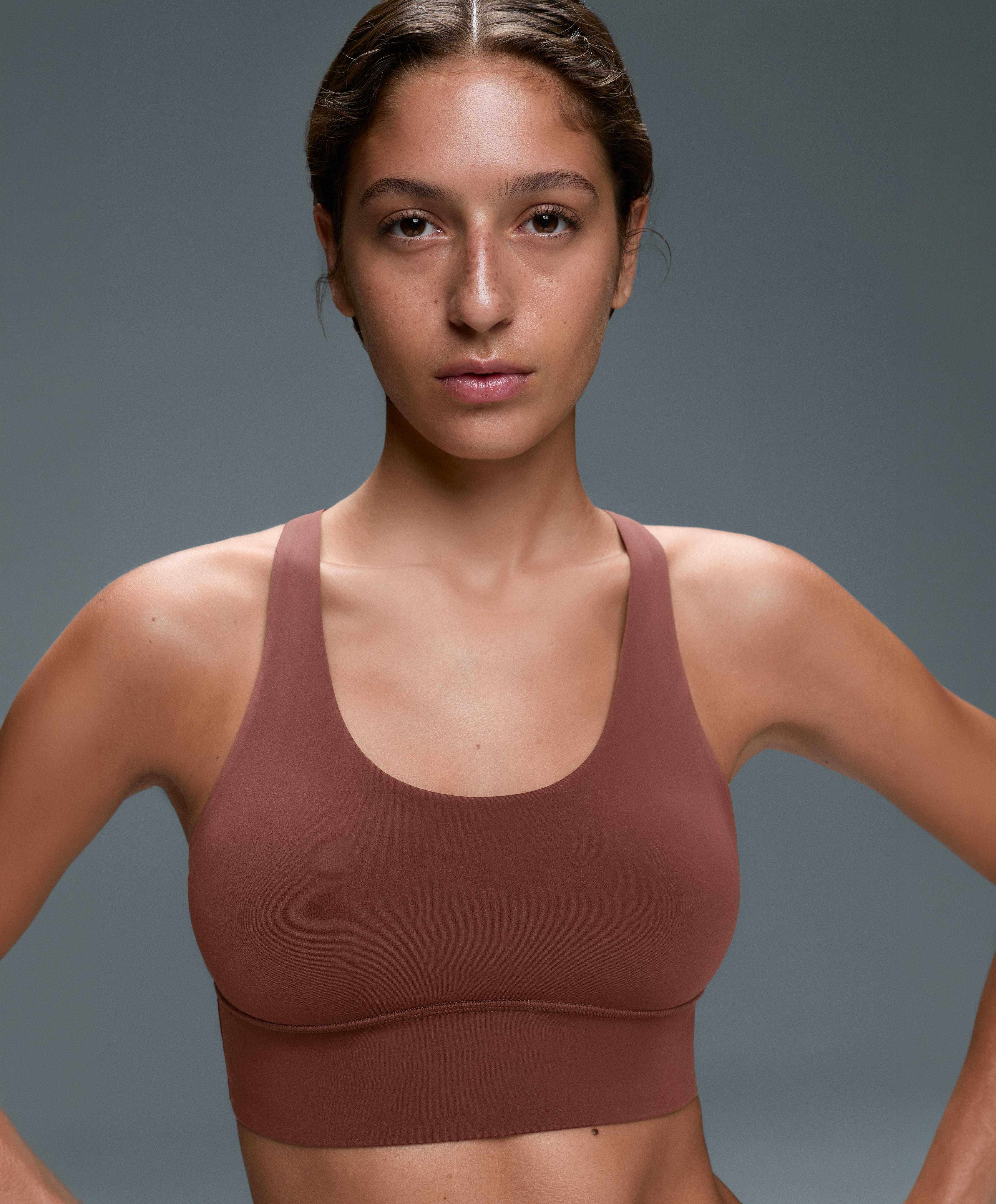 Medium-support Comfortlux sports bra with cups — TERRACOTTA