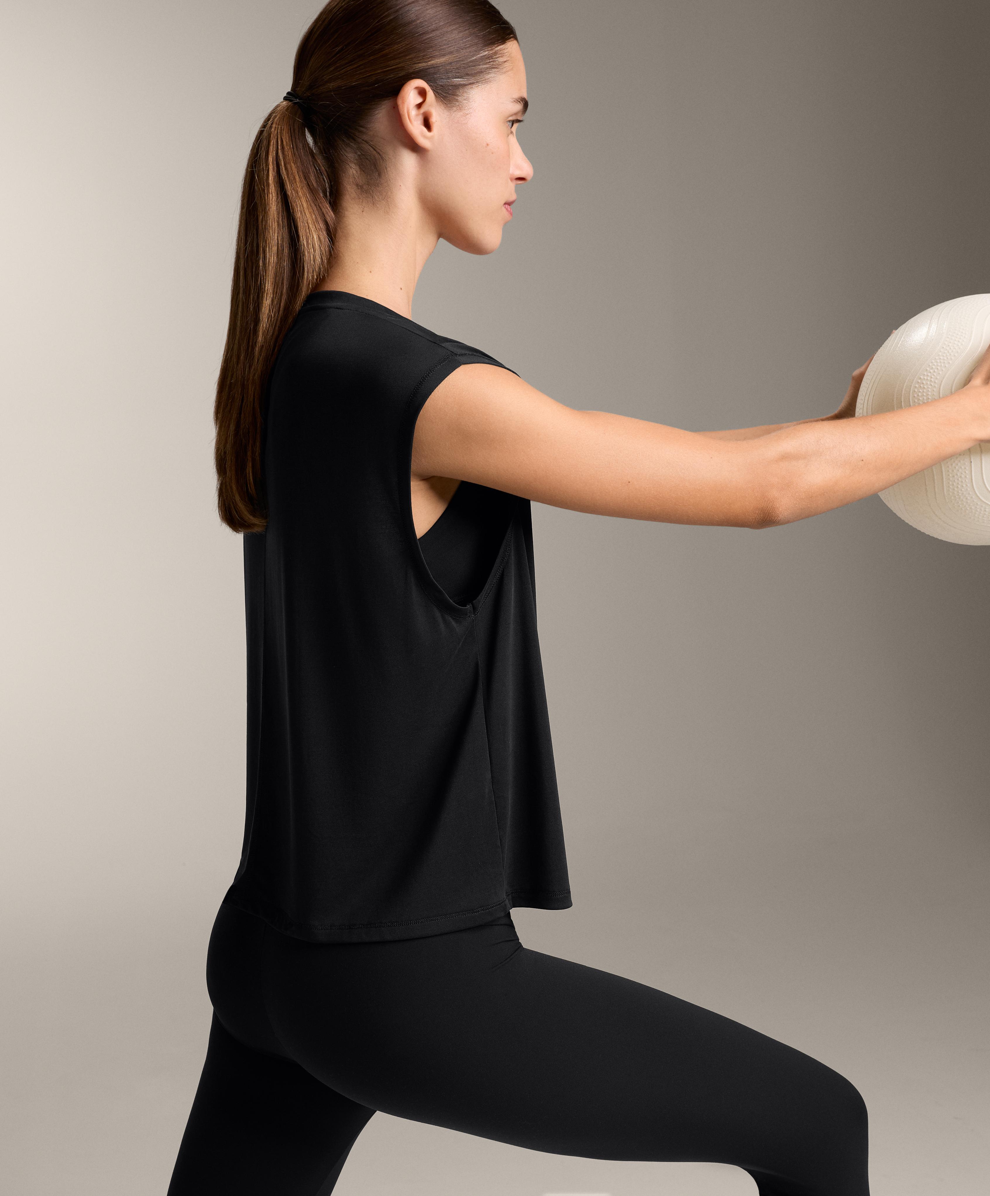 Modal blend sleeveless T-shirt