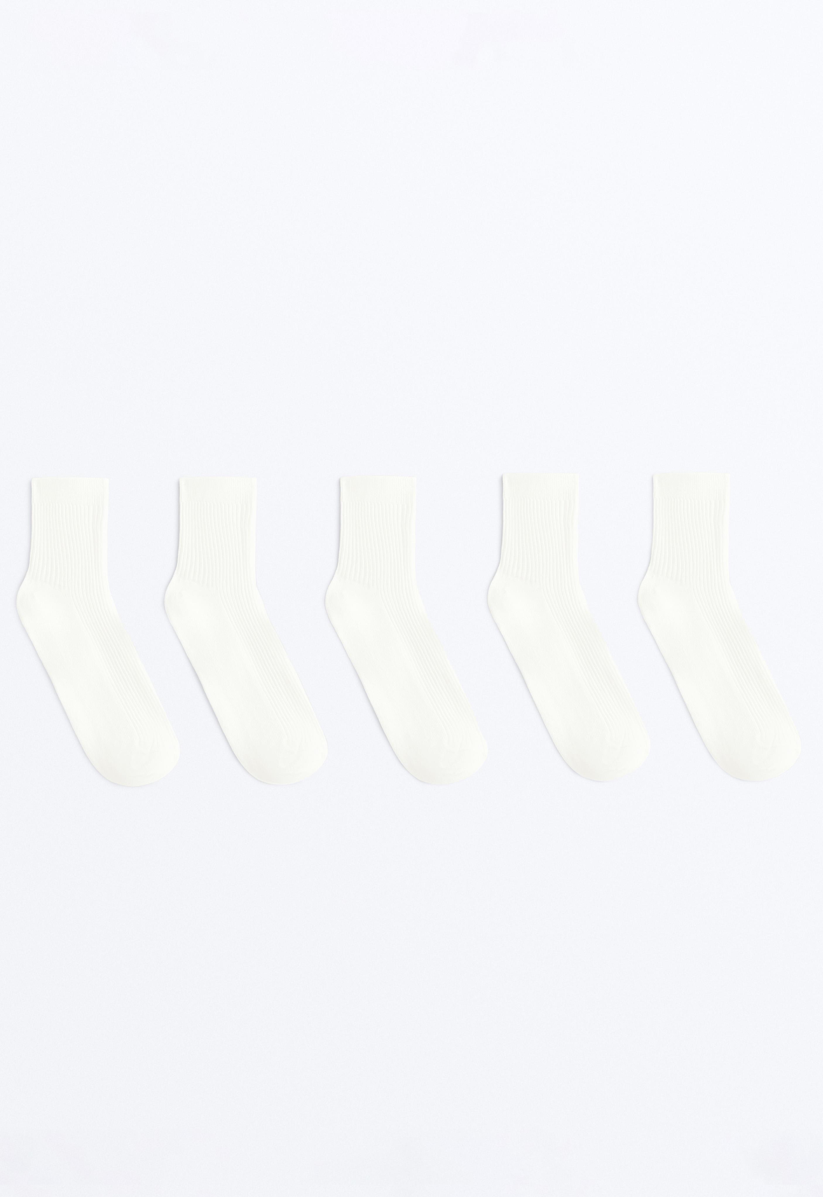5 pairs of cotton blend quarter socks