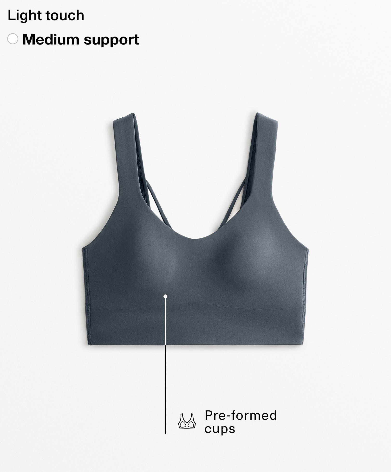 Light touch medium-support sports bra
