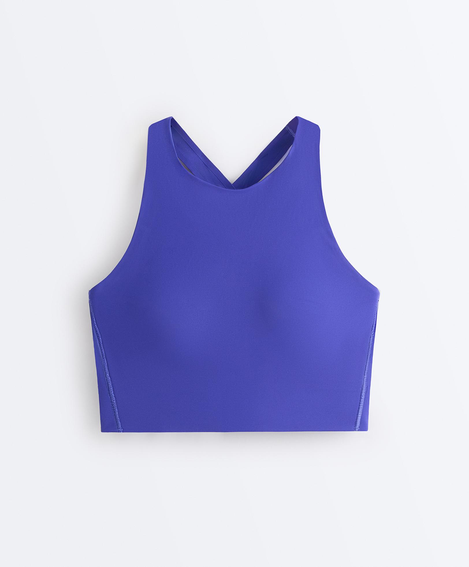 Light Touch crossover back tank top — KLEIN BLUE