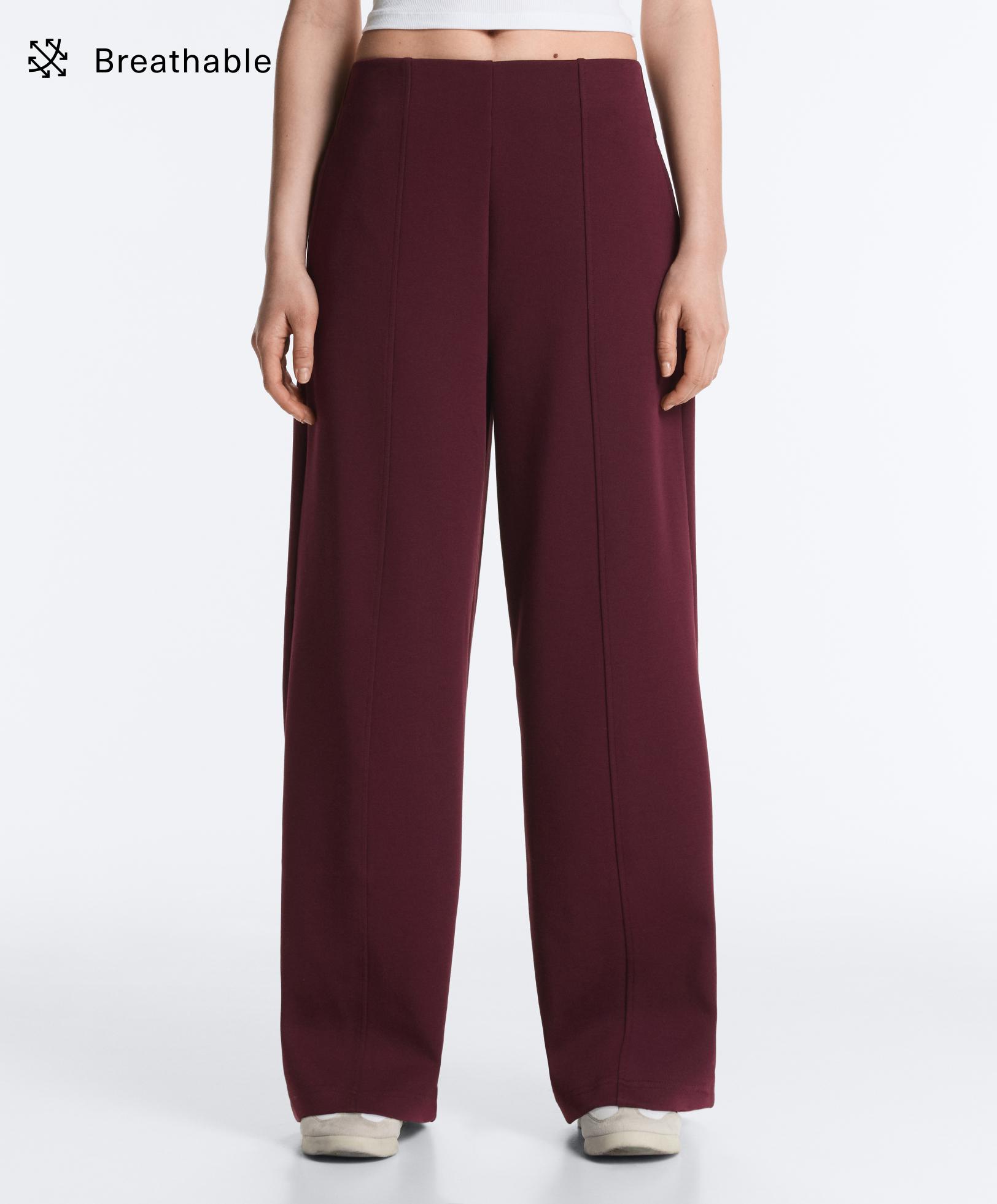 ينطلون طويل بيكيه بسرج عالٍ للغاية ممزوج بالقطن