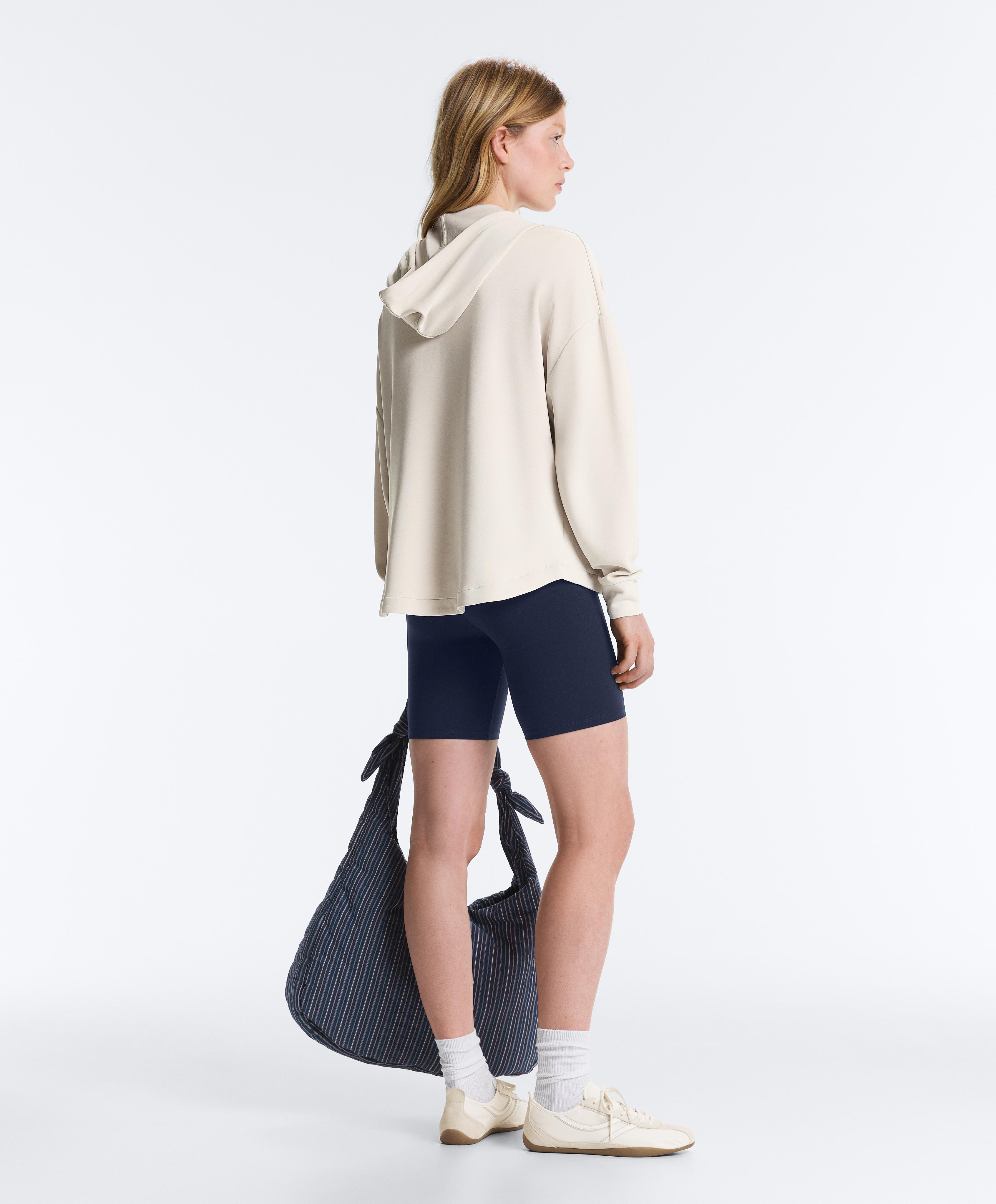 Soft-touch jacket with modal — PALE MINK