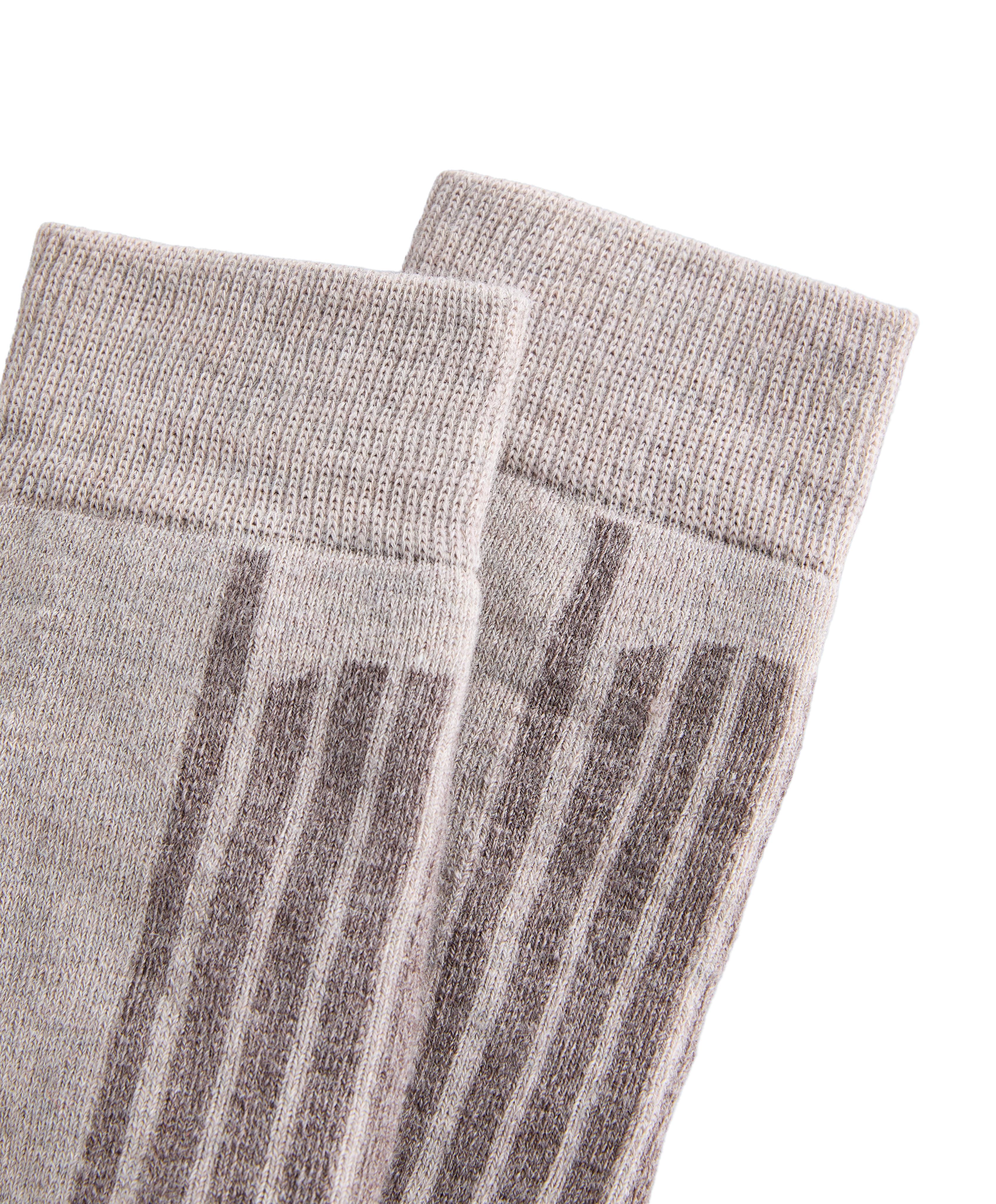 Primaloft® yarn WOOLMARK® wool blend long ski socks — DARK TAUPE