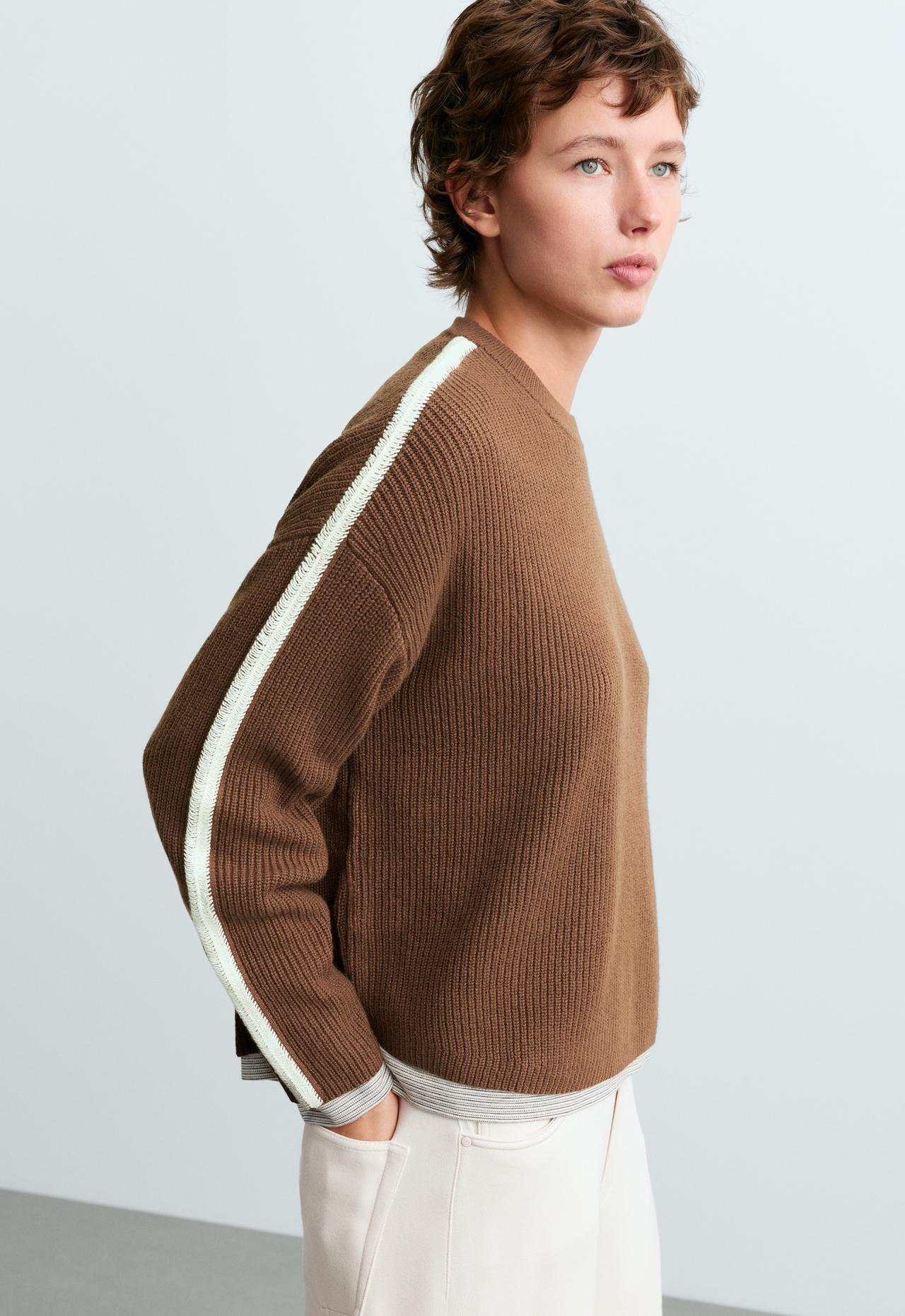 20% wool knit jumper piping — EARTH