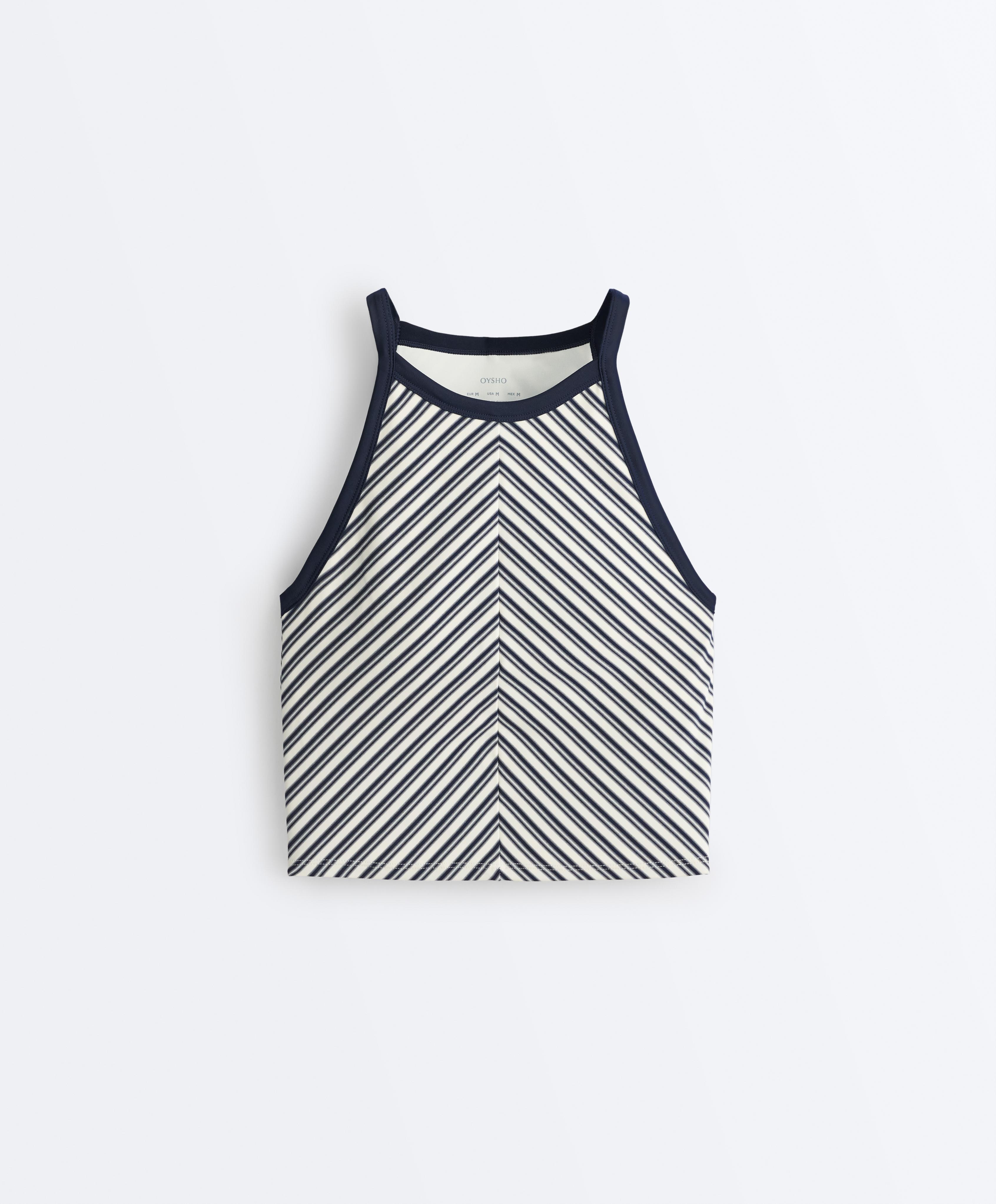 Comfortlux striped tank top — NAVY BLUE