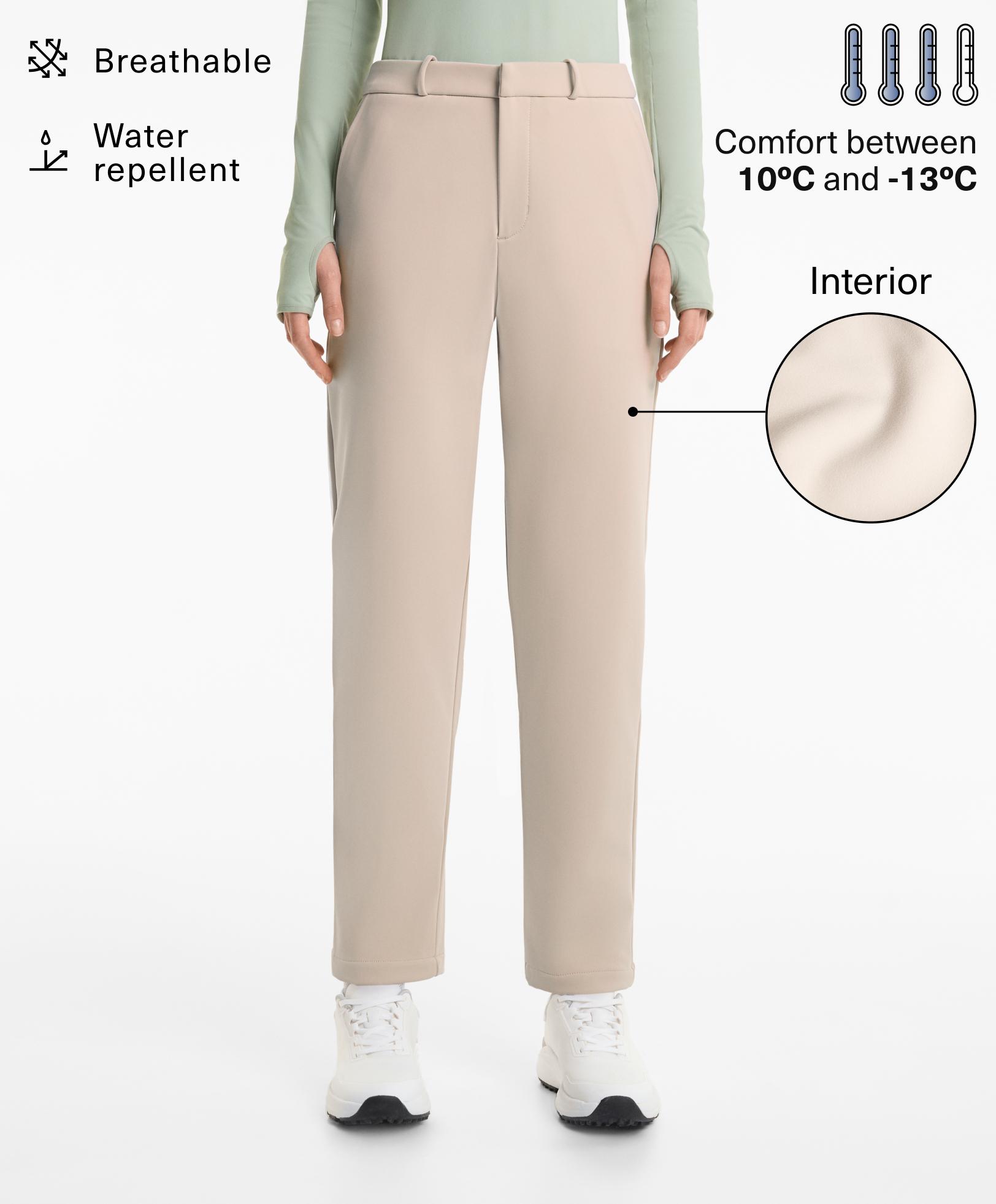 Warm-interior golf trousers