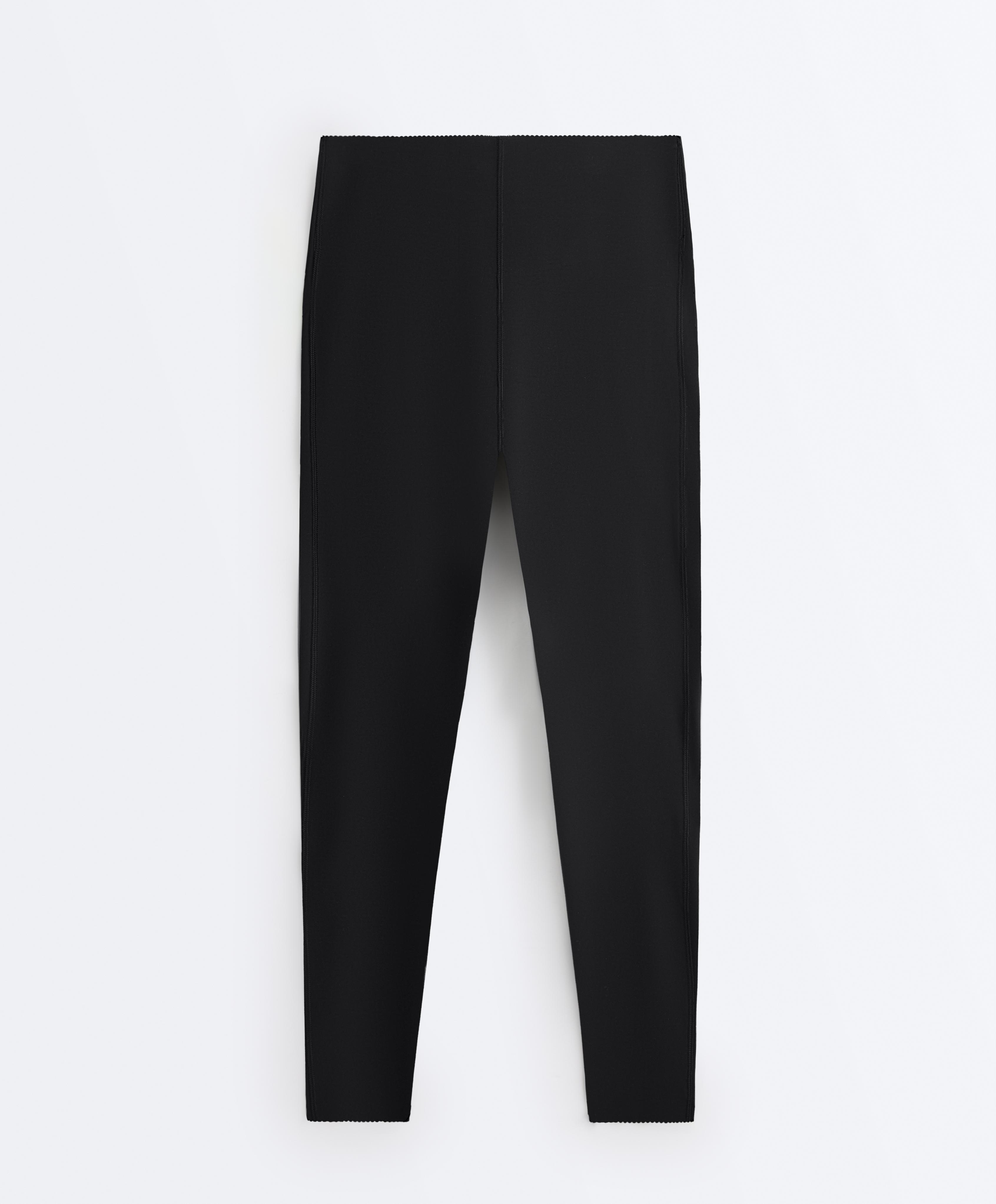 High-waisted Extra Compressive core control ankle-length leggings — BLACK