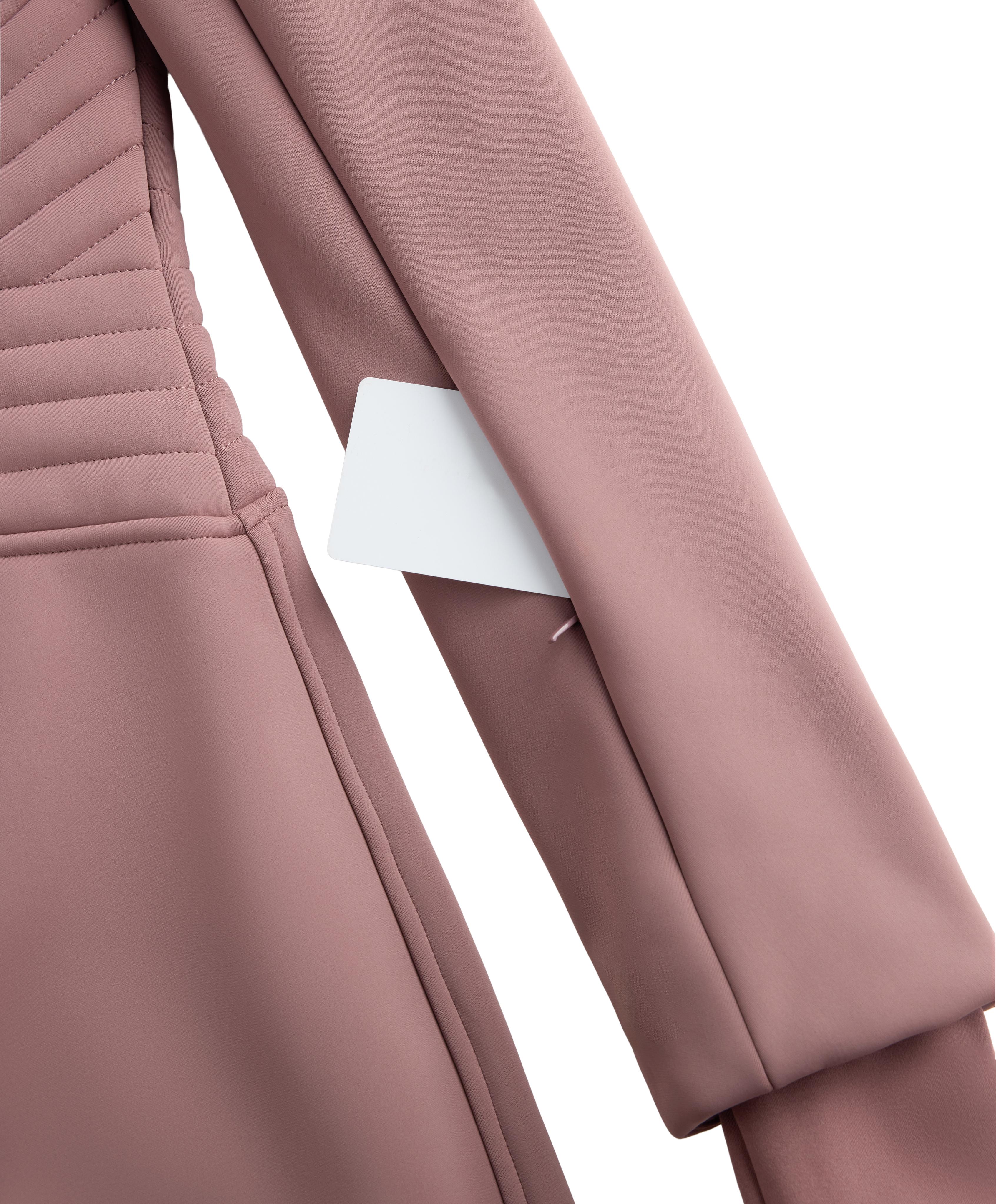 Water-resistant fitted stretch SKI jumpsuit — PINK-MAUVE