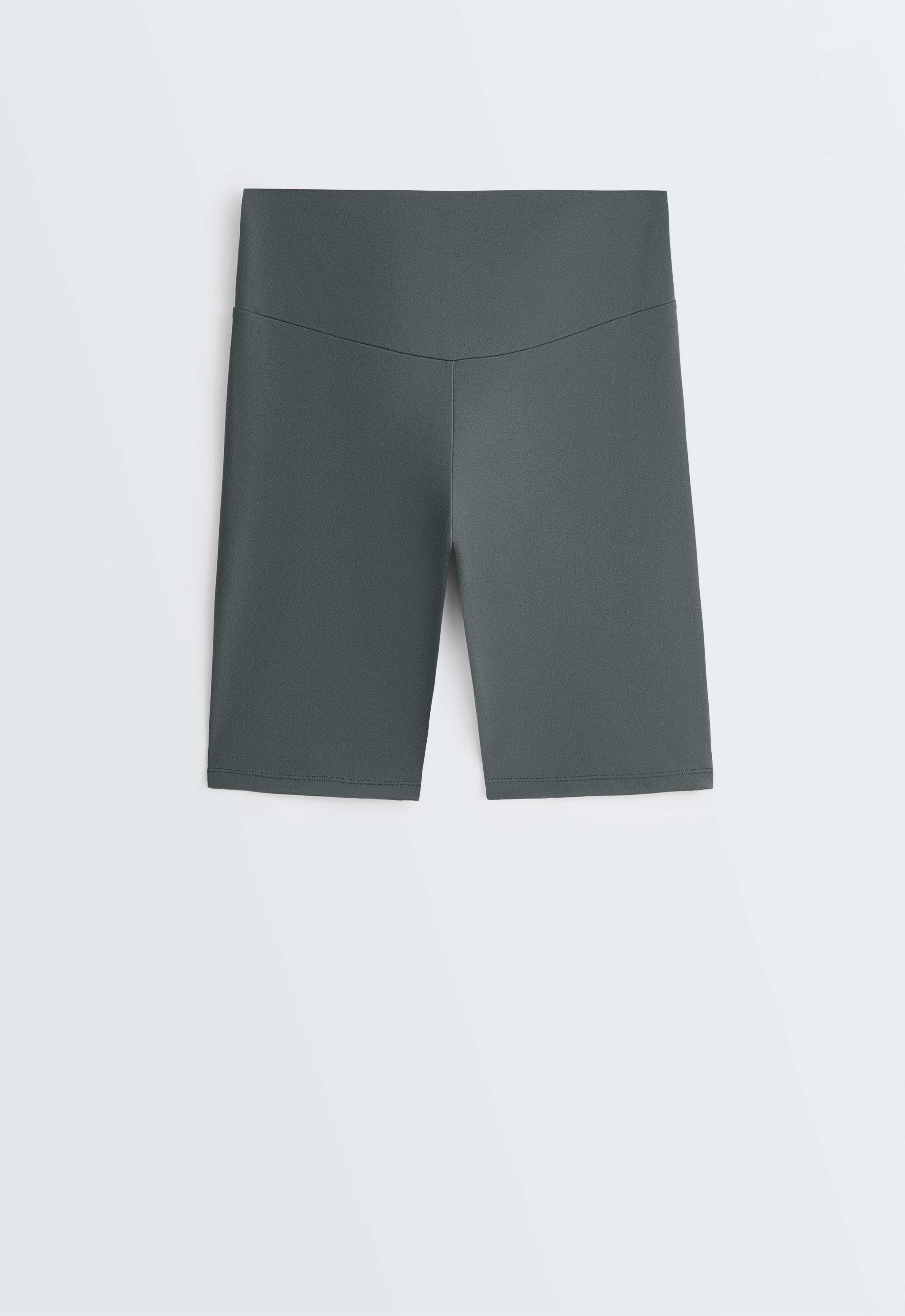 Comfortlux high-rise 20cm biker leggings — STEEL GREY
