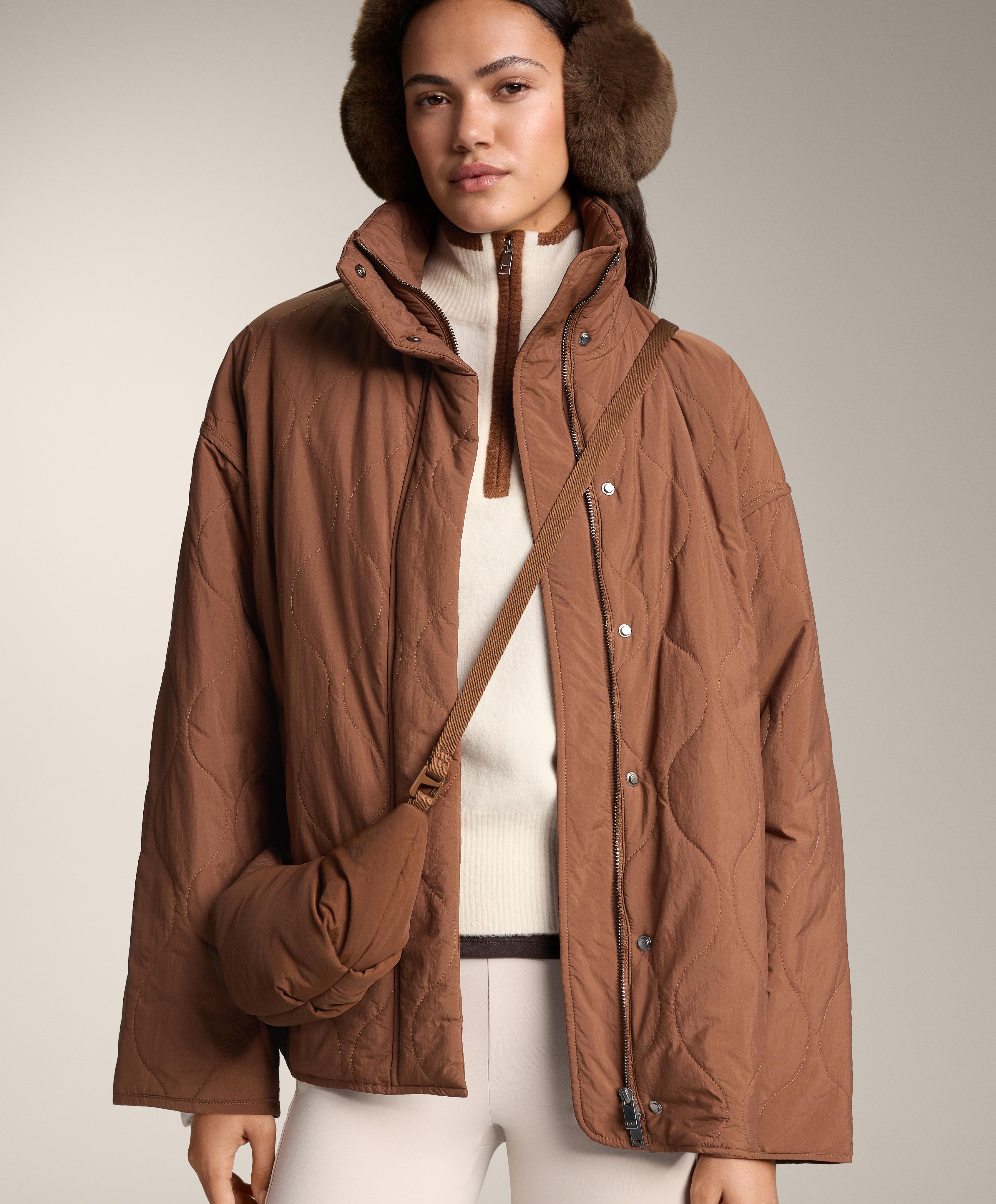 Raised neck jumper with contrast details — PALE ECRU
