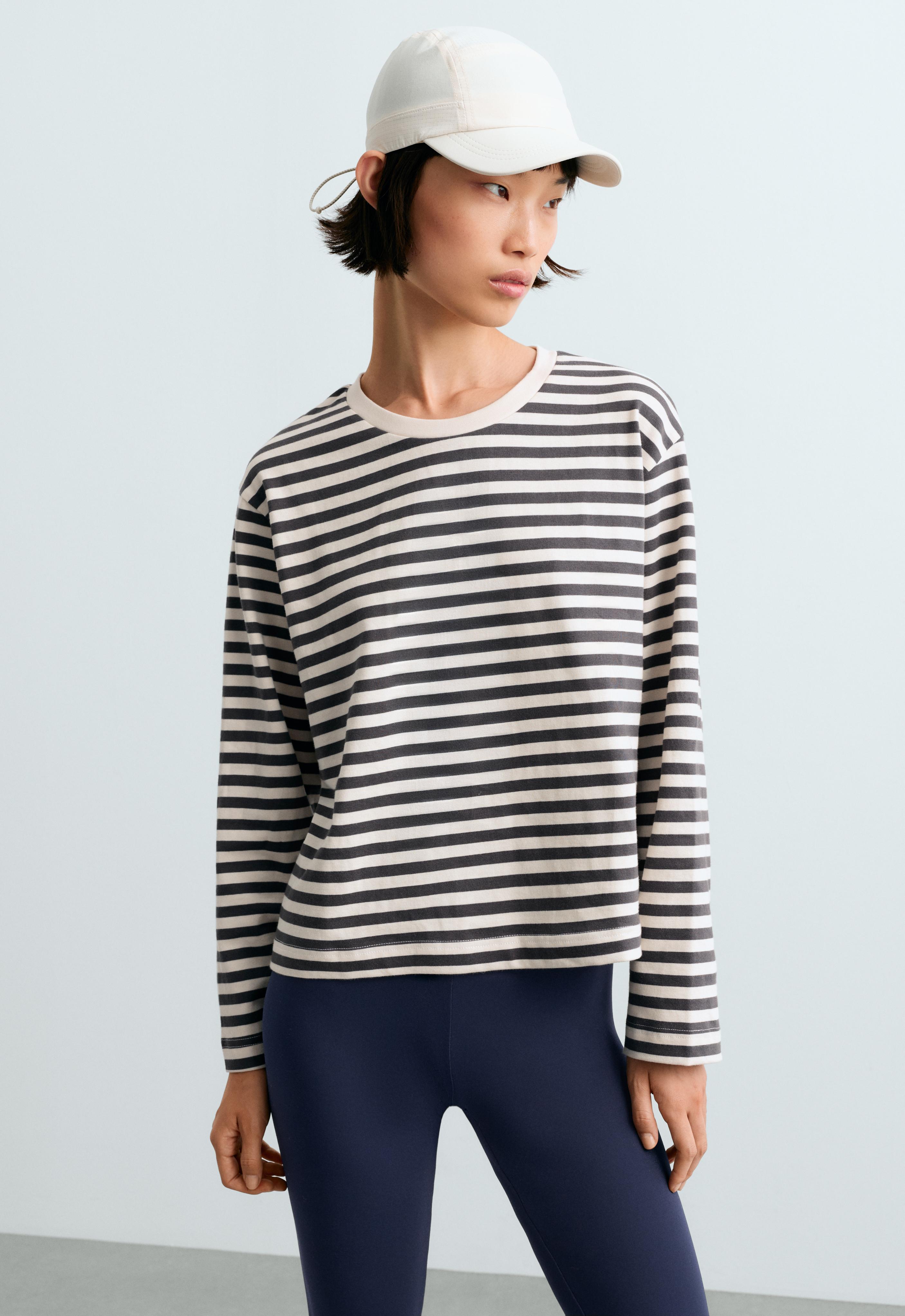 Boxy-Shirt mit Streifen aus 100 % Baumwolle