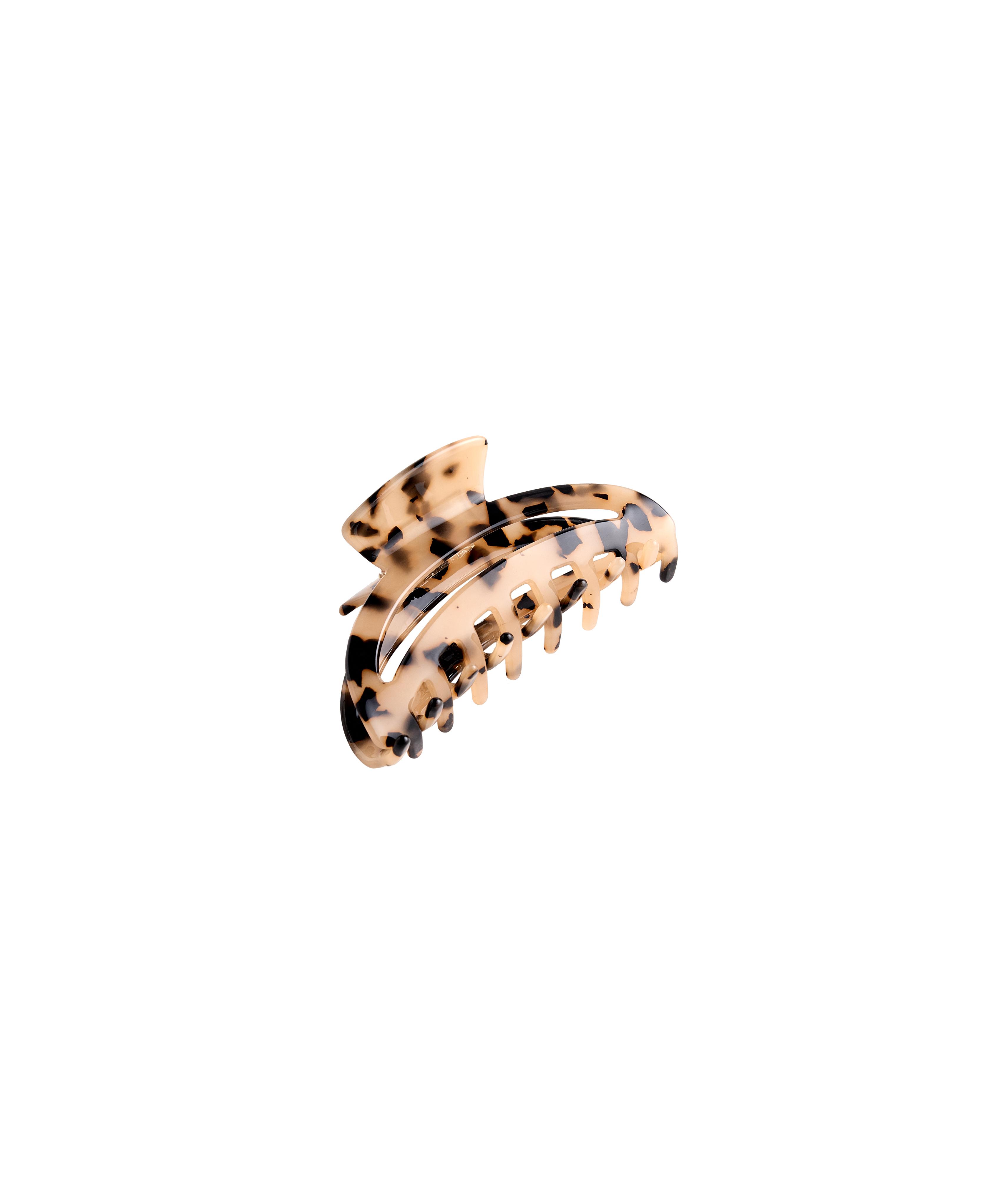Large tortoiseshell hair clip — BLACK