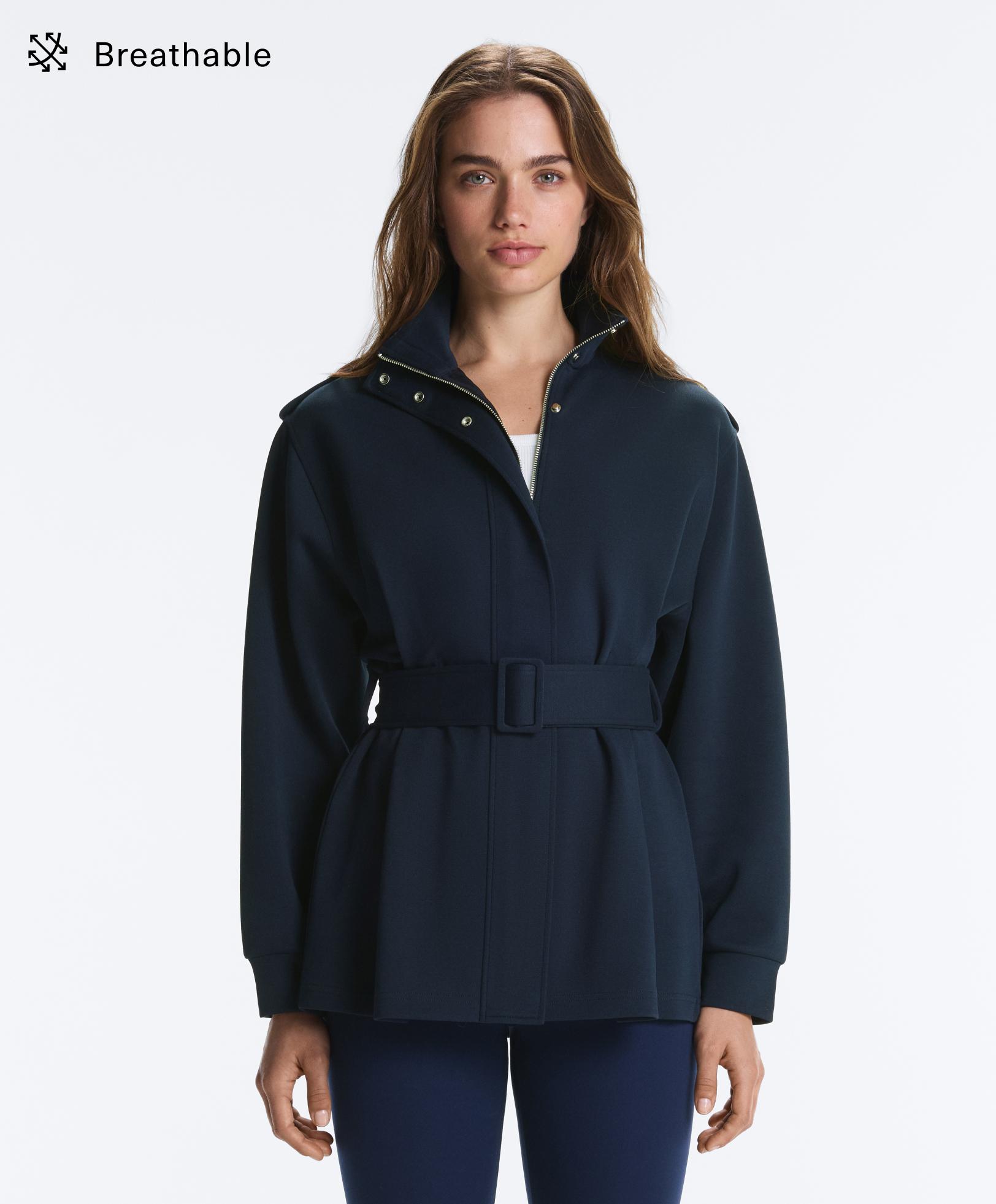 Long utility jacket with cotton