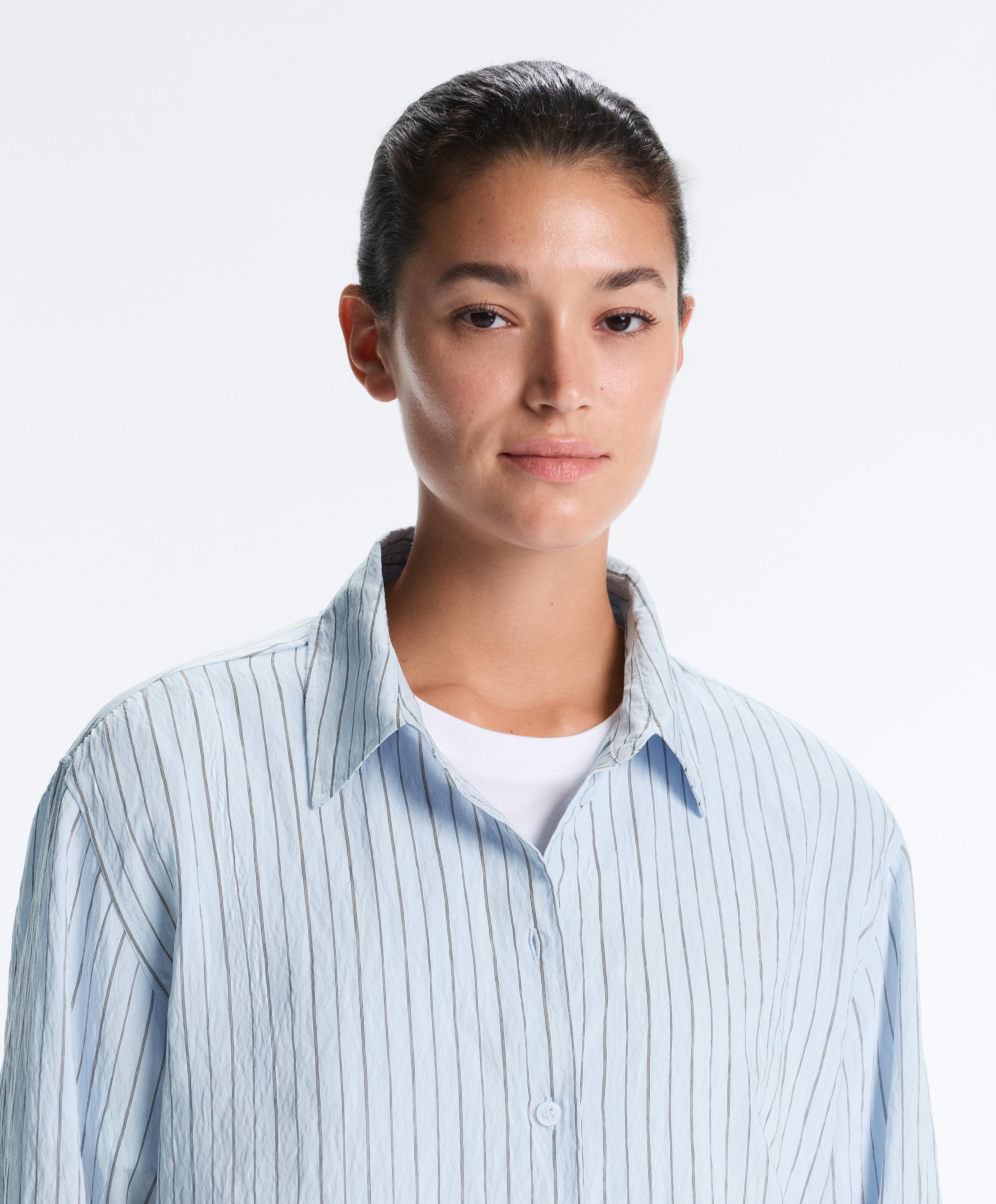 Regular striped shirt — DUSTY-BLUE