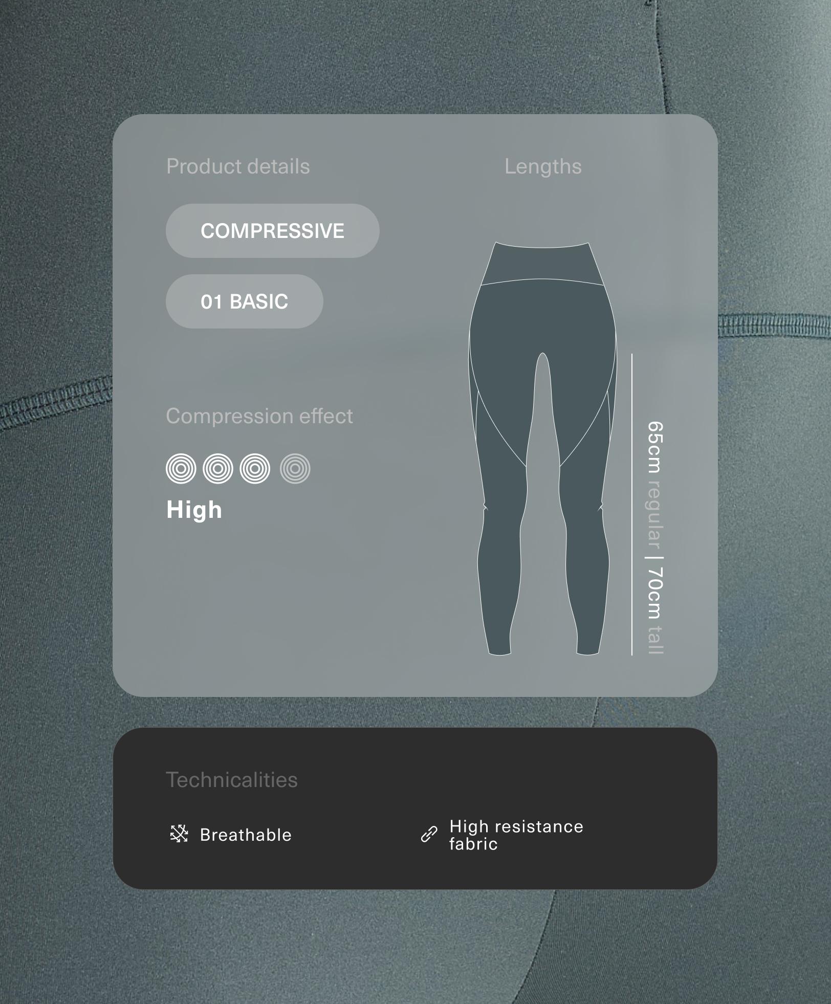 Compressive basic tajice hlače do gležnja klasičan struka