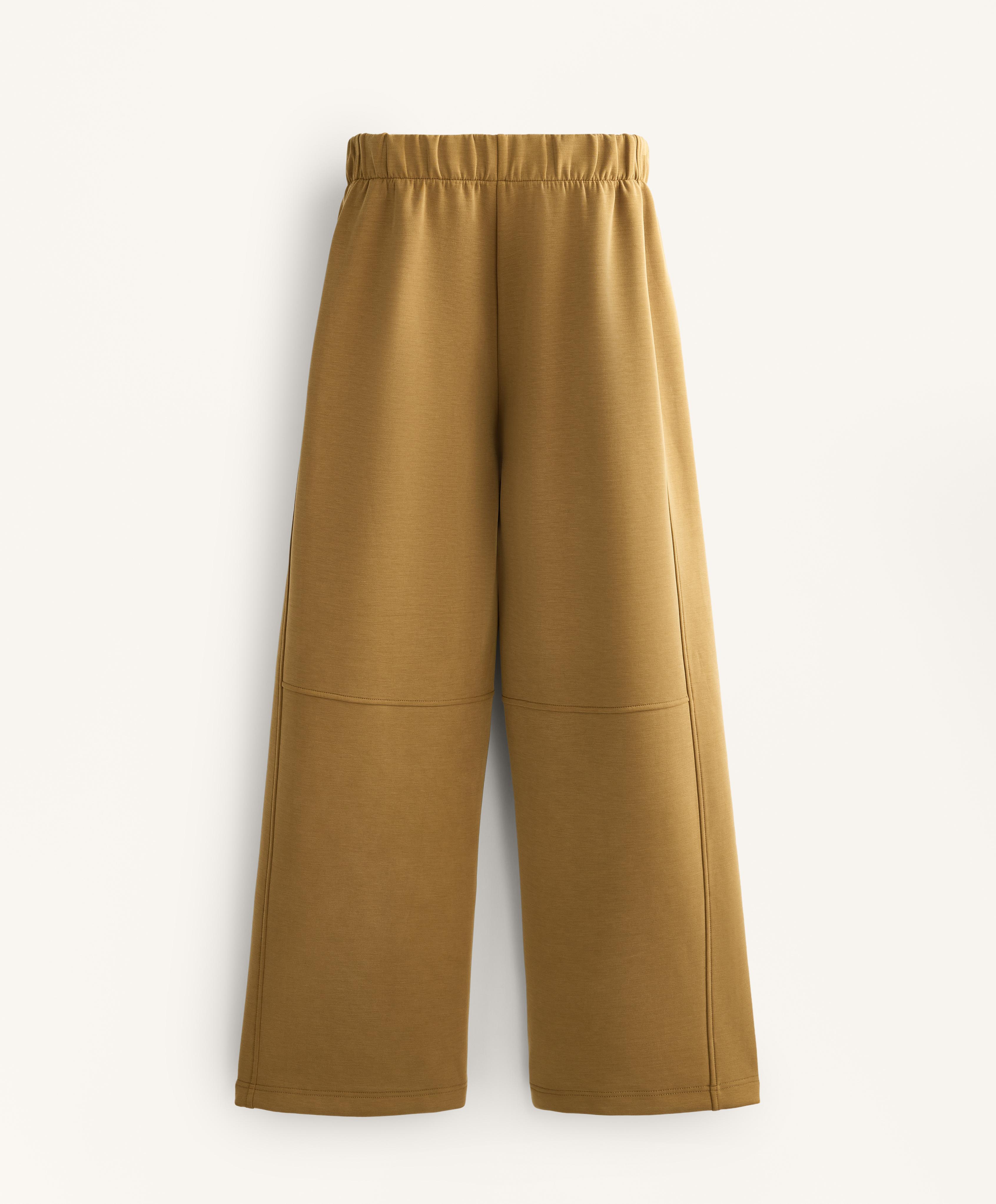 Straight-leg trousers with brushed modal Straight-leg trousers with brushed modal