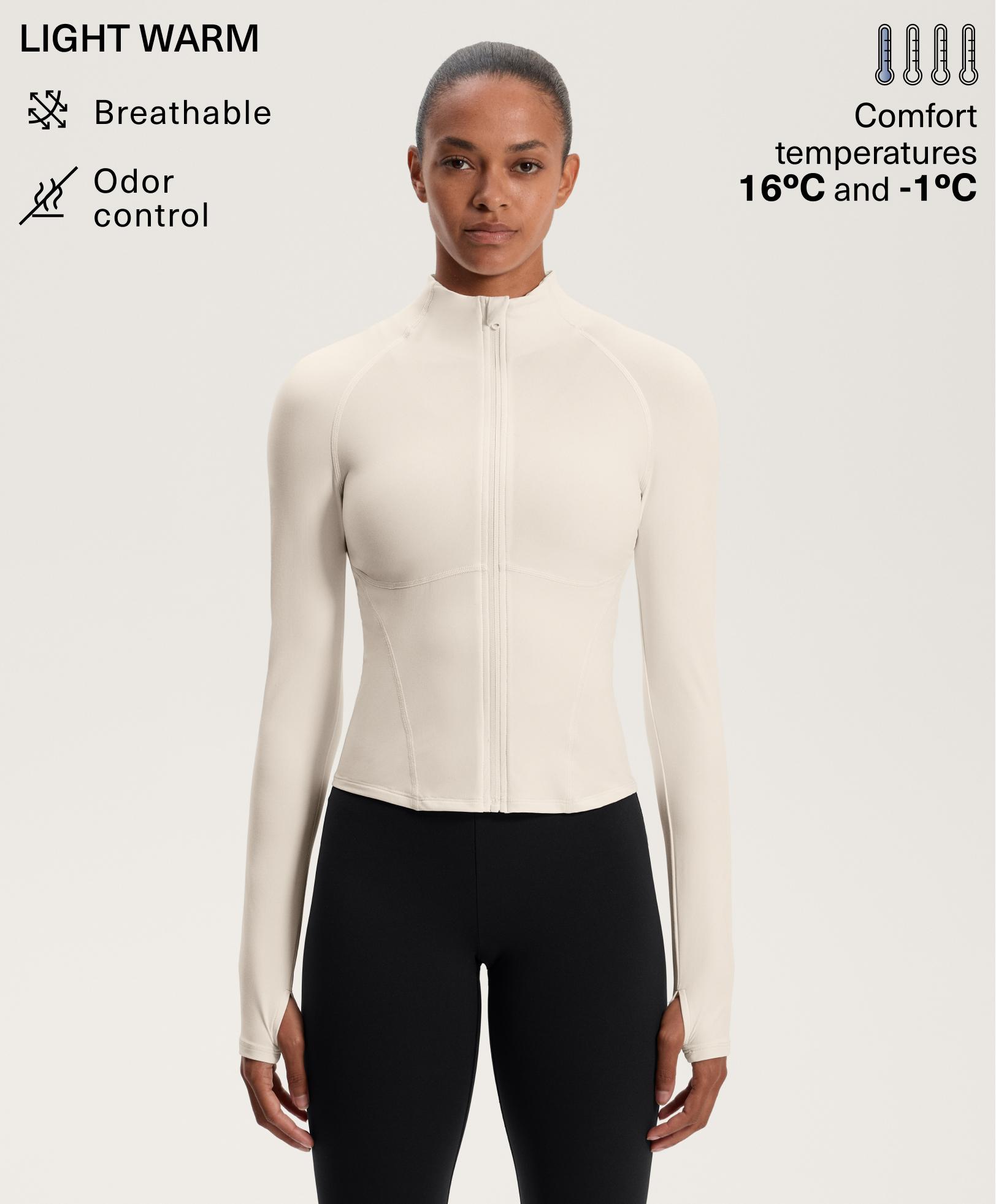 Light warm technical jacket with seams