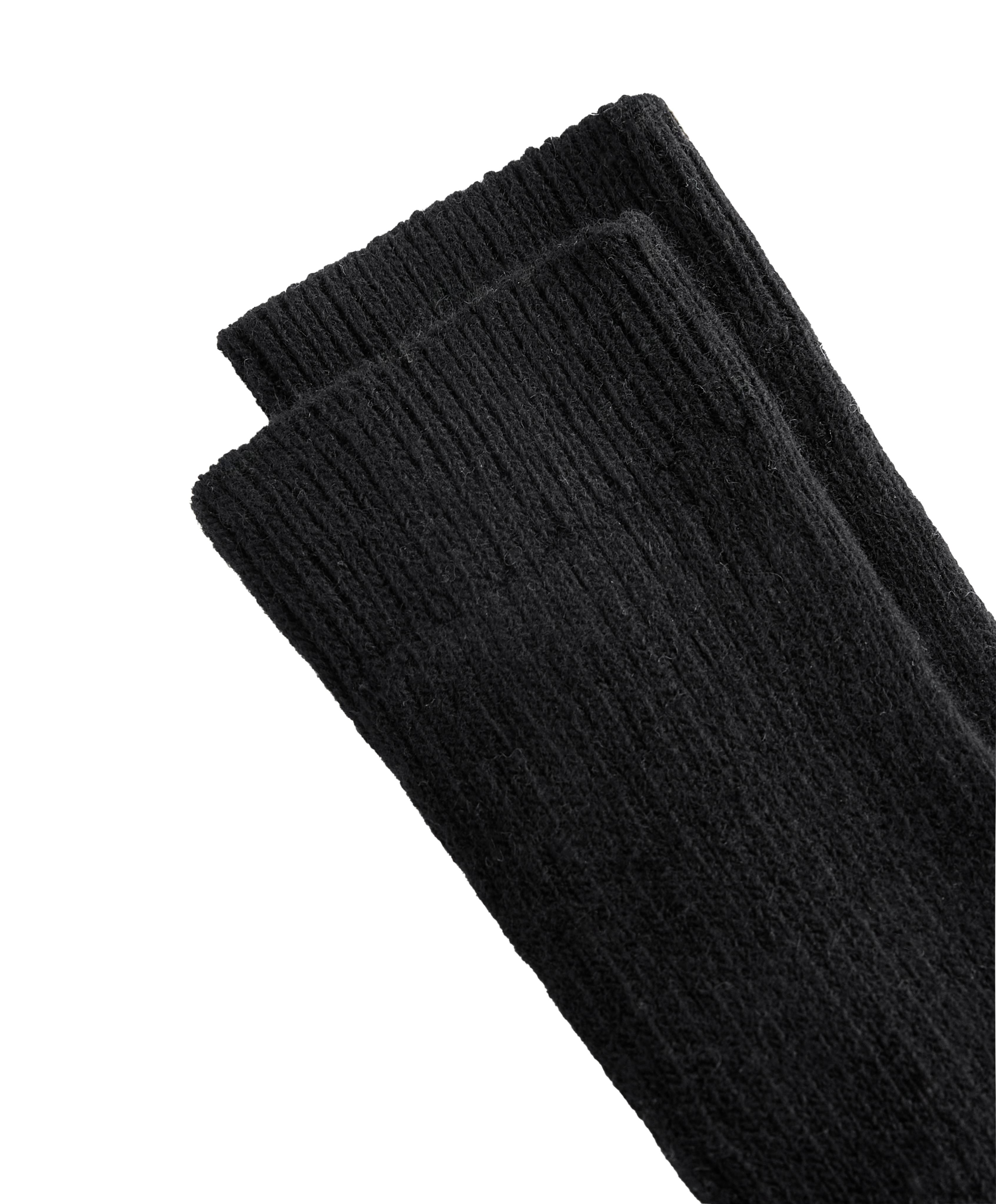 18% cashmere 13% wool long socks — BLACK