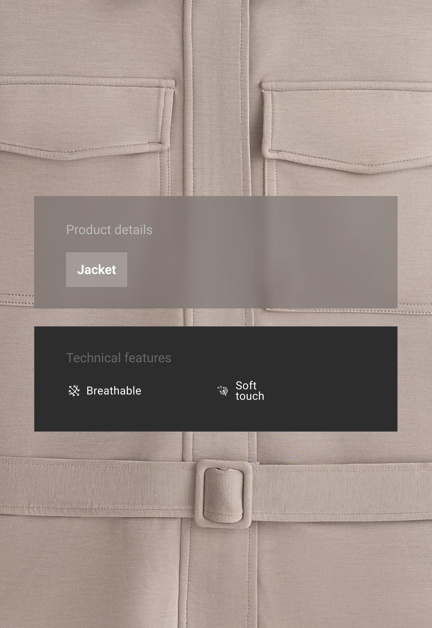 Straight jacket with belt and soft-touch modal — MID-MINK